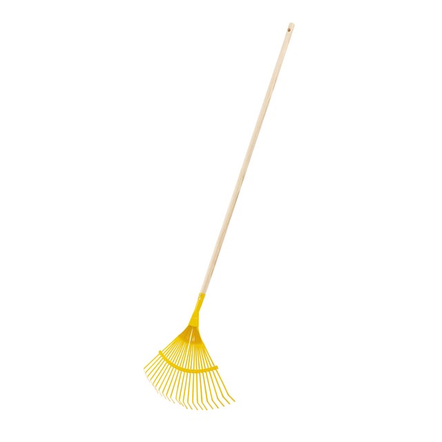 Escoba para hojas 22 púas planas metálicas de 40 cm JARDINOR