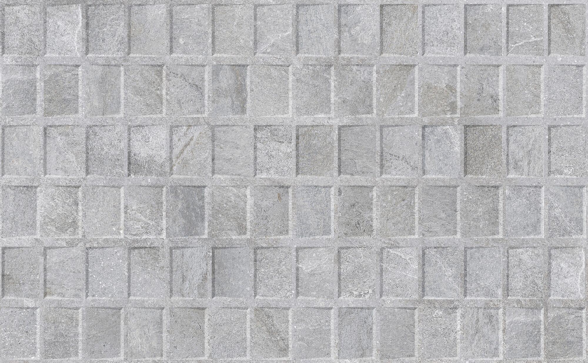 Azulejo porcelánico stratos efecto piedra deco gris 40.8x66.2 cm artens