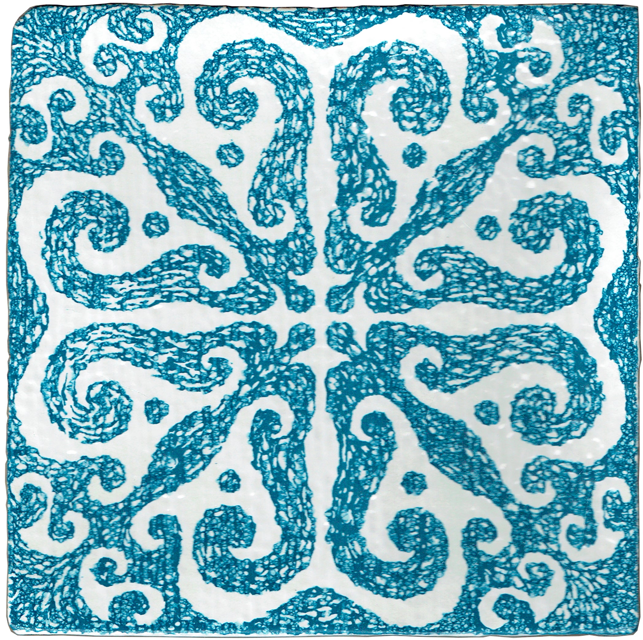 Azulejo cerámico antiga efecto hidráulico multicolor 15x15 cm