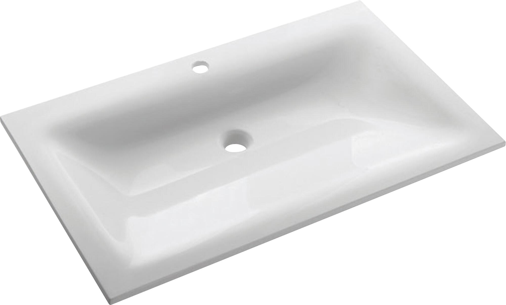 Lavabo de sobreponer monaco brillante 60x9x50 cm