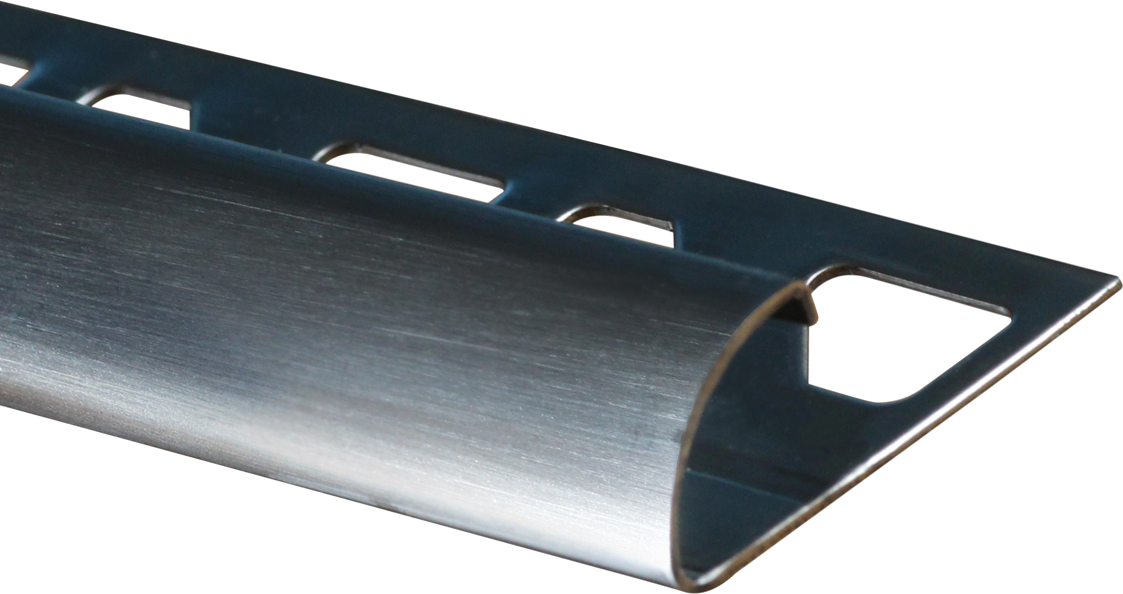 Perfil esquina y borde externo curvo acero inox acero cepill int/ext 2.5mx1.2cm