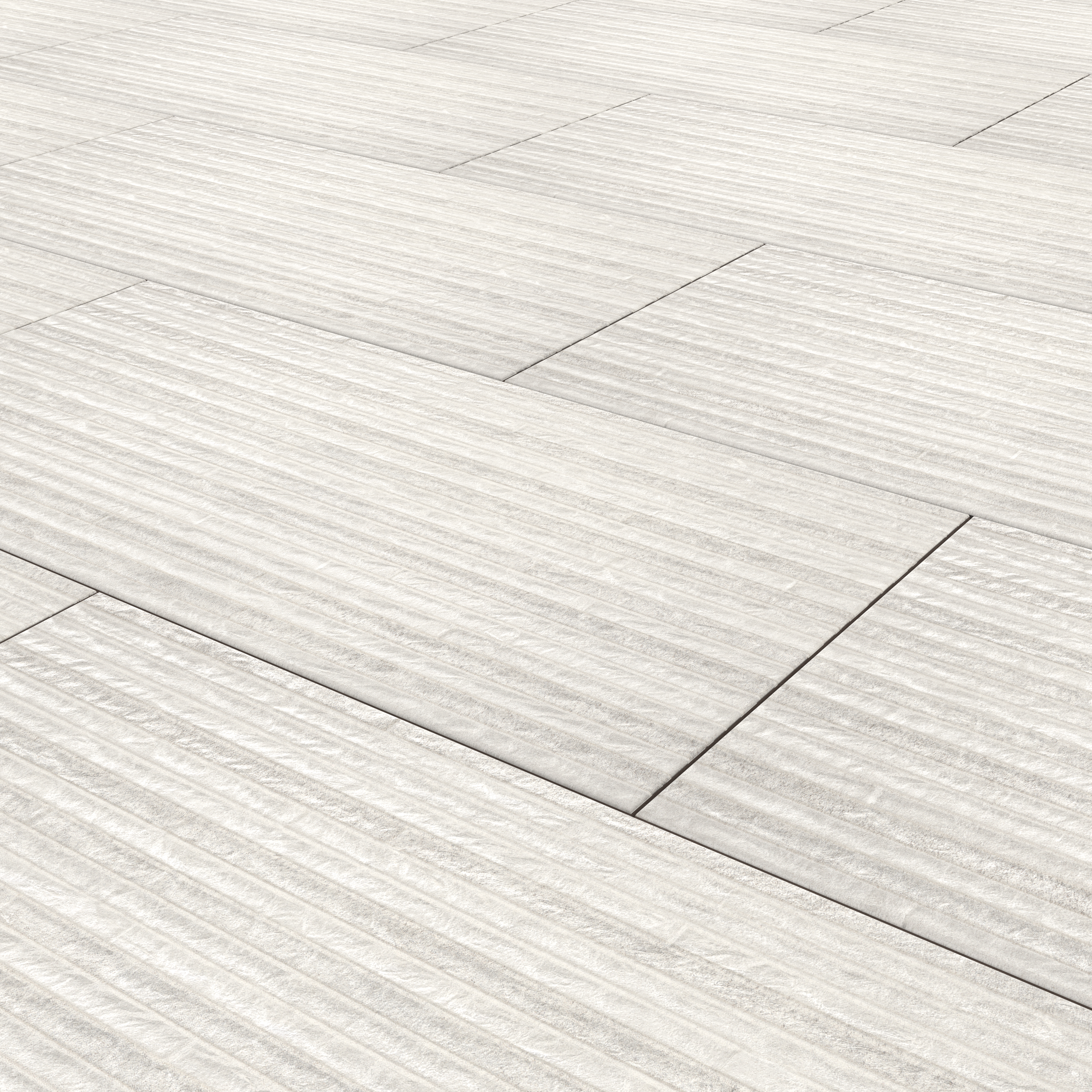 Azulejo porcelánico Materia efecto piedra blanco relieve 31.6x60.8 cm ARTENS - 6