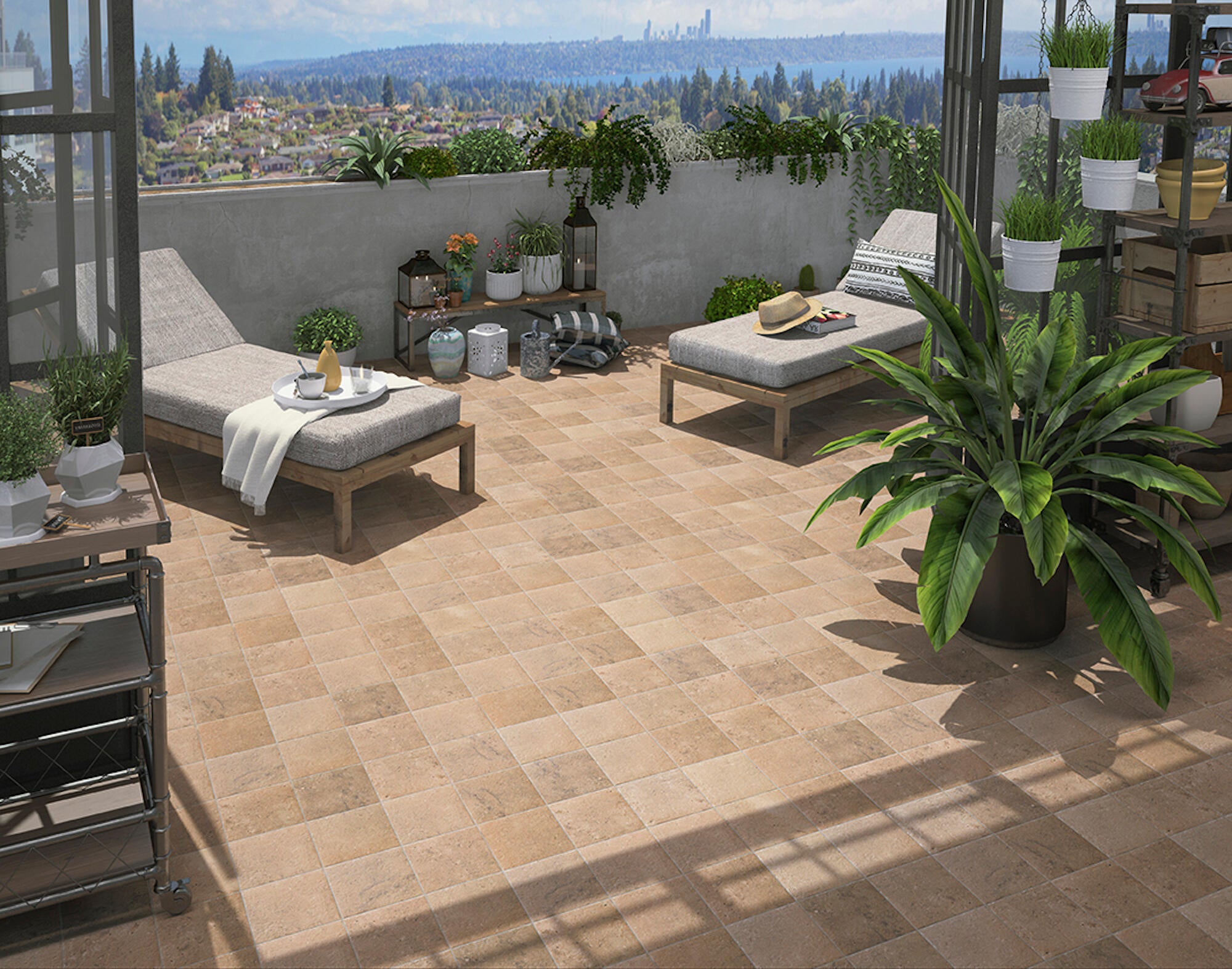 Suelo/azulejo piscina porcelánico bali efecto piedra mármol sand stone 20x20 cm c2