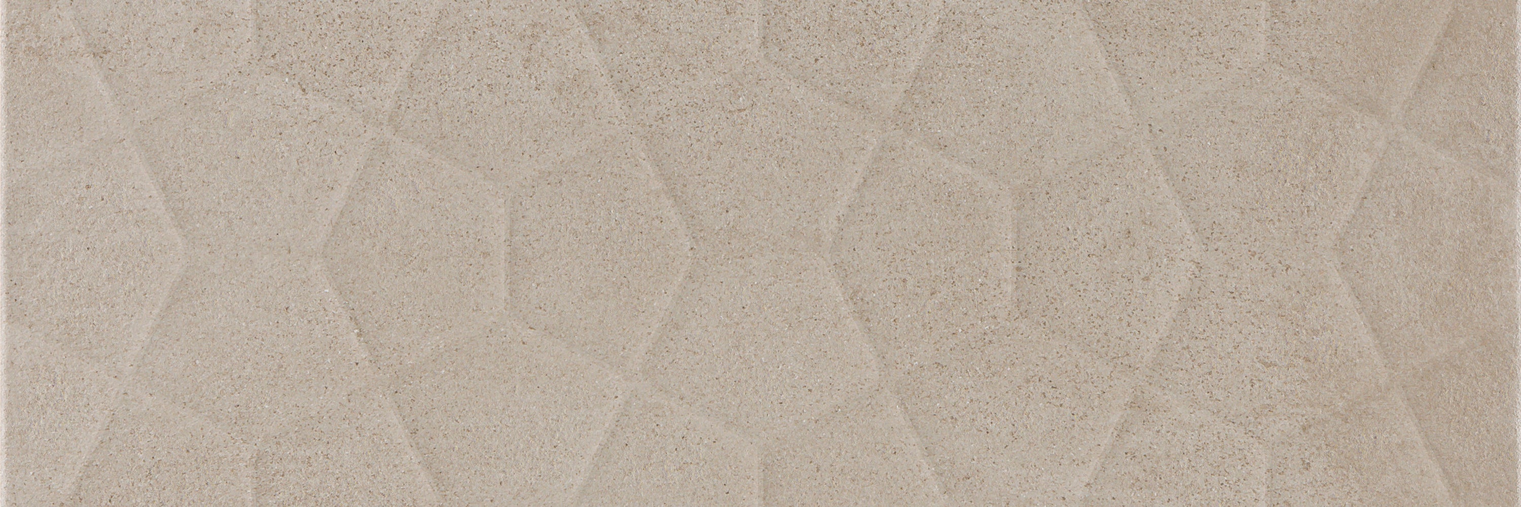 Azulejo cerámico powder efecto relieve, cemento beige 40x120 cm