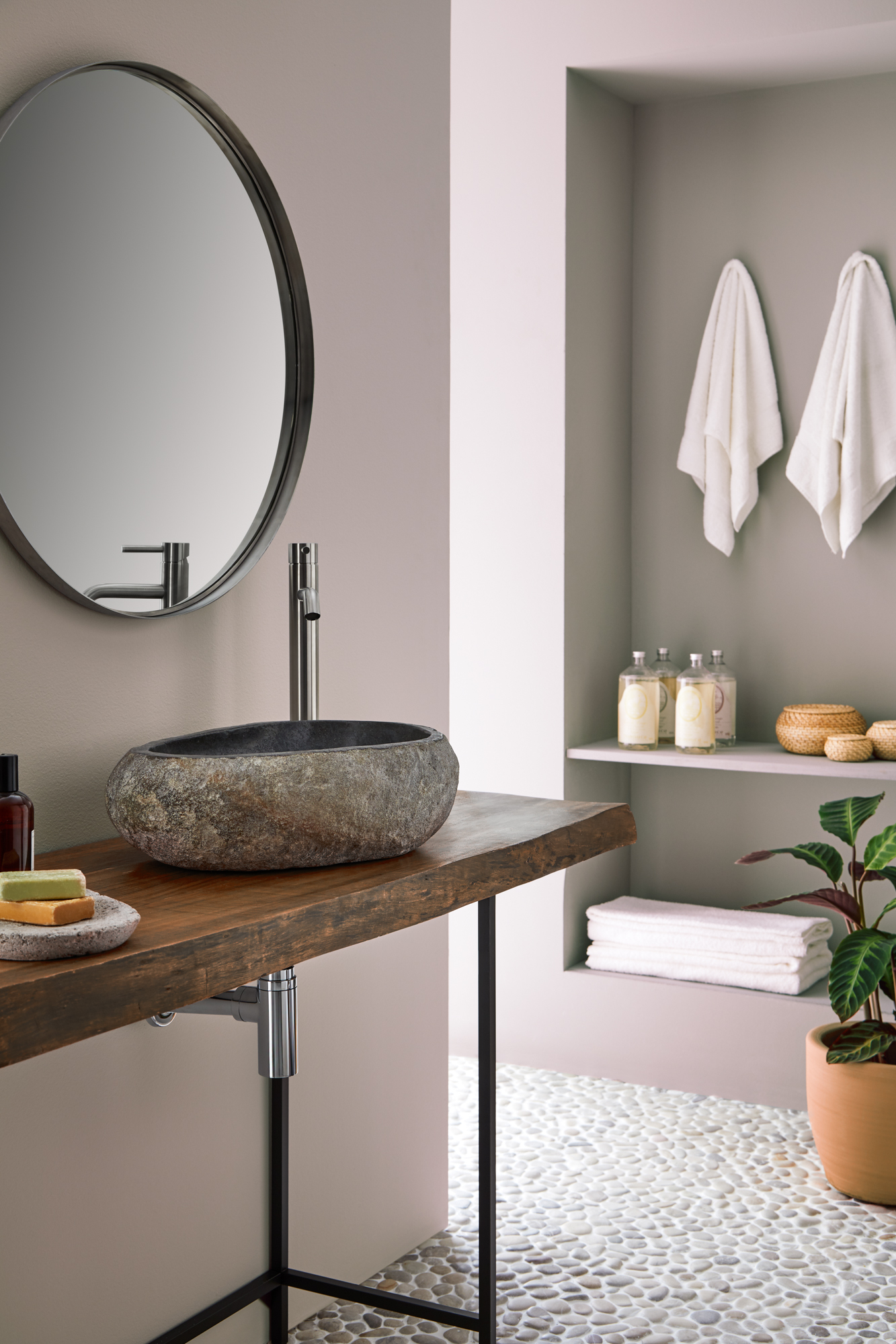 Lavatório de pousar 40x45 cm pedra Rock - 13