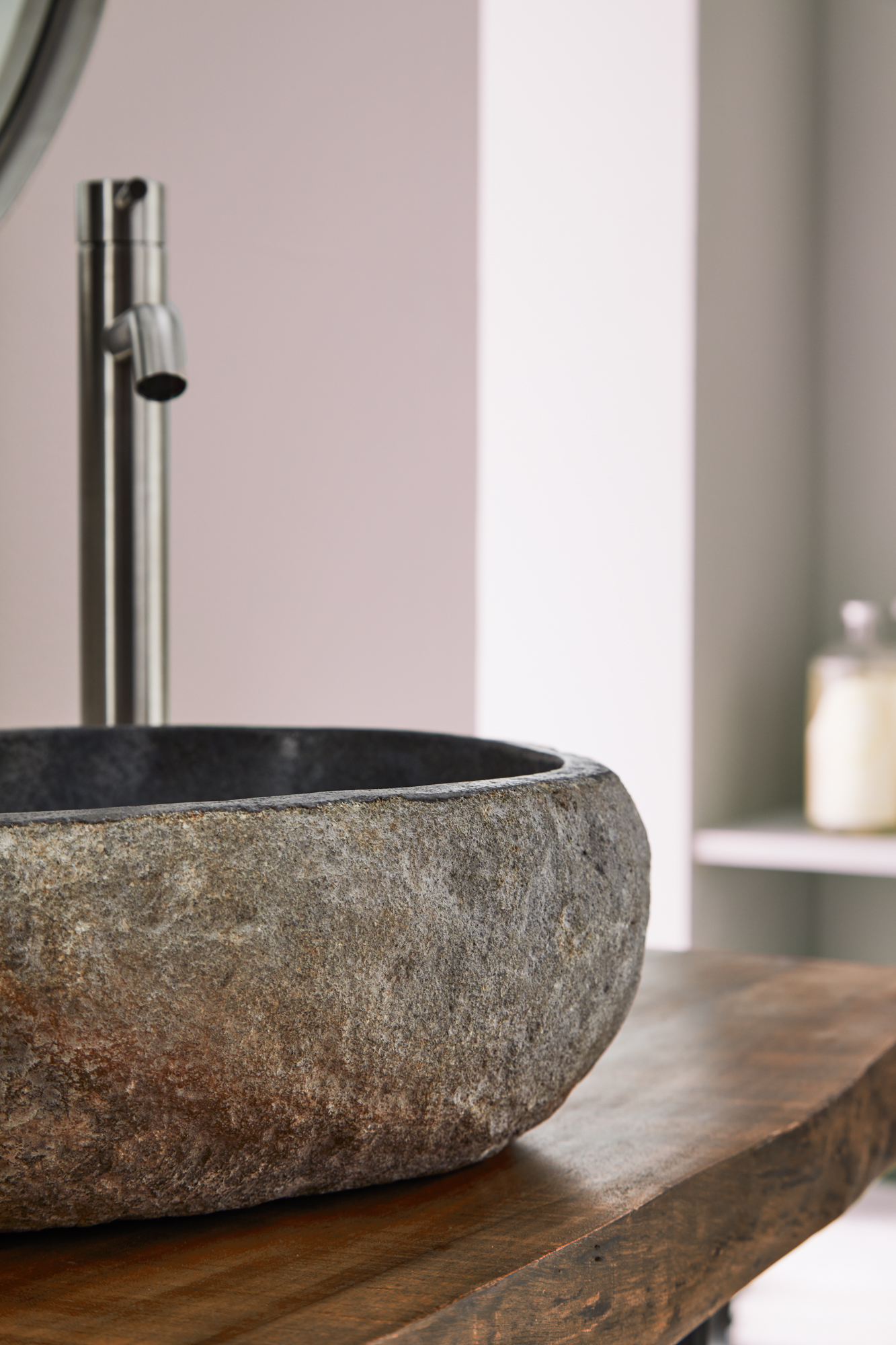 Lavatório de pousar 40x45 cm pedra Rock - 12