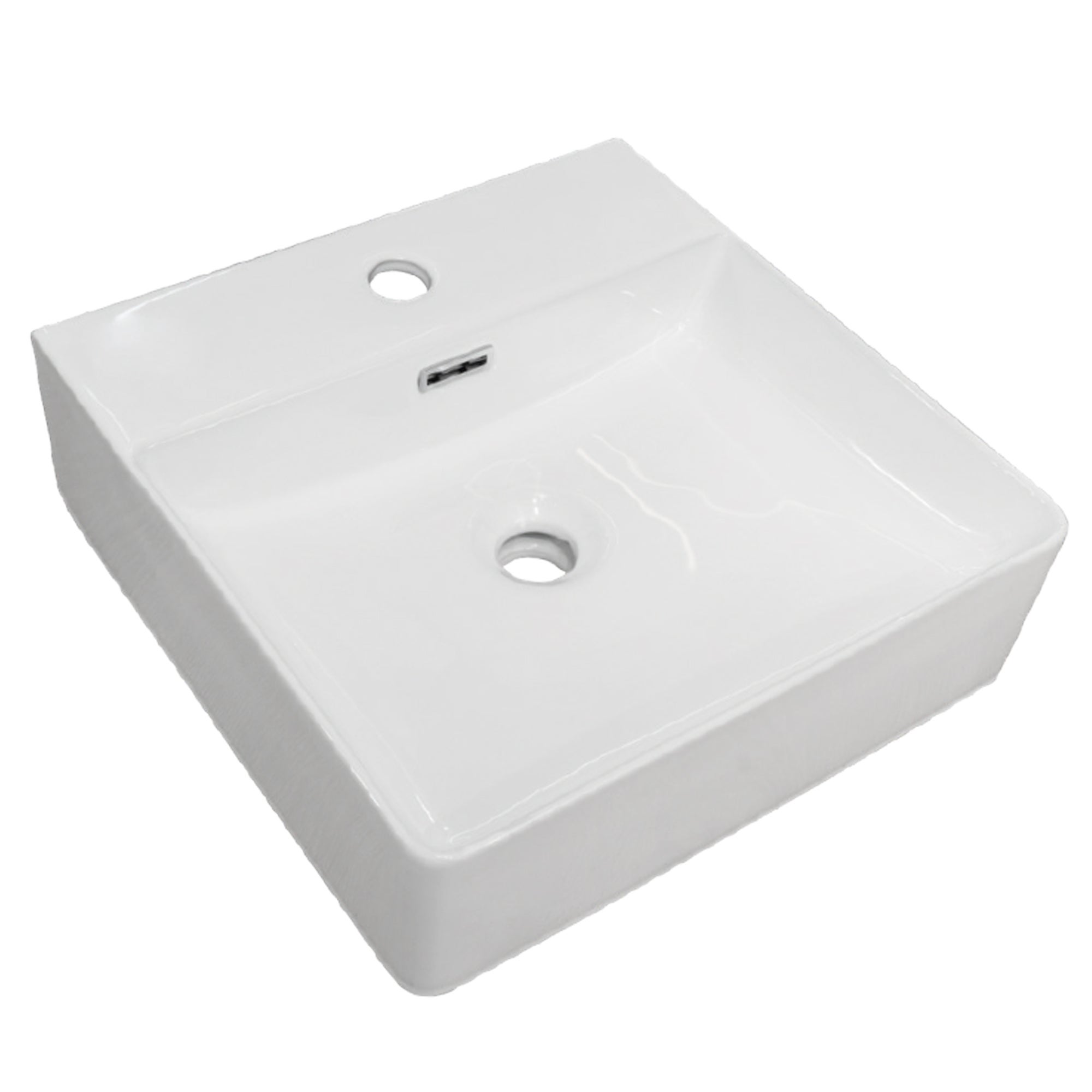 Lavabo de sobreponer tomillo blanco 42x12x42 cm