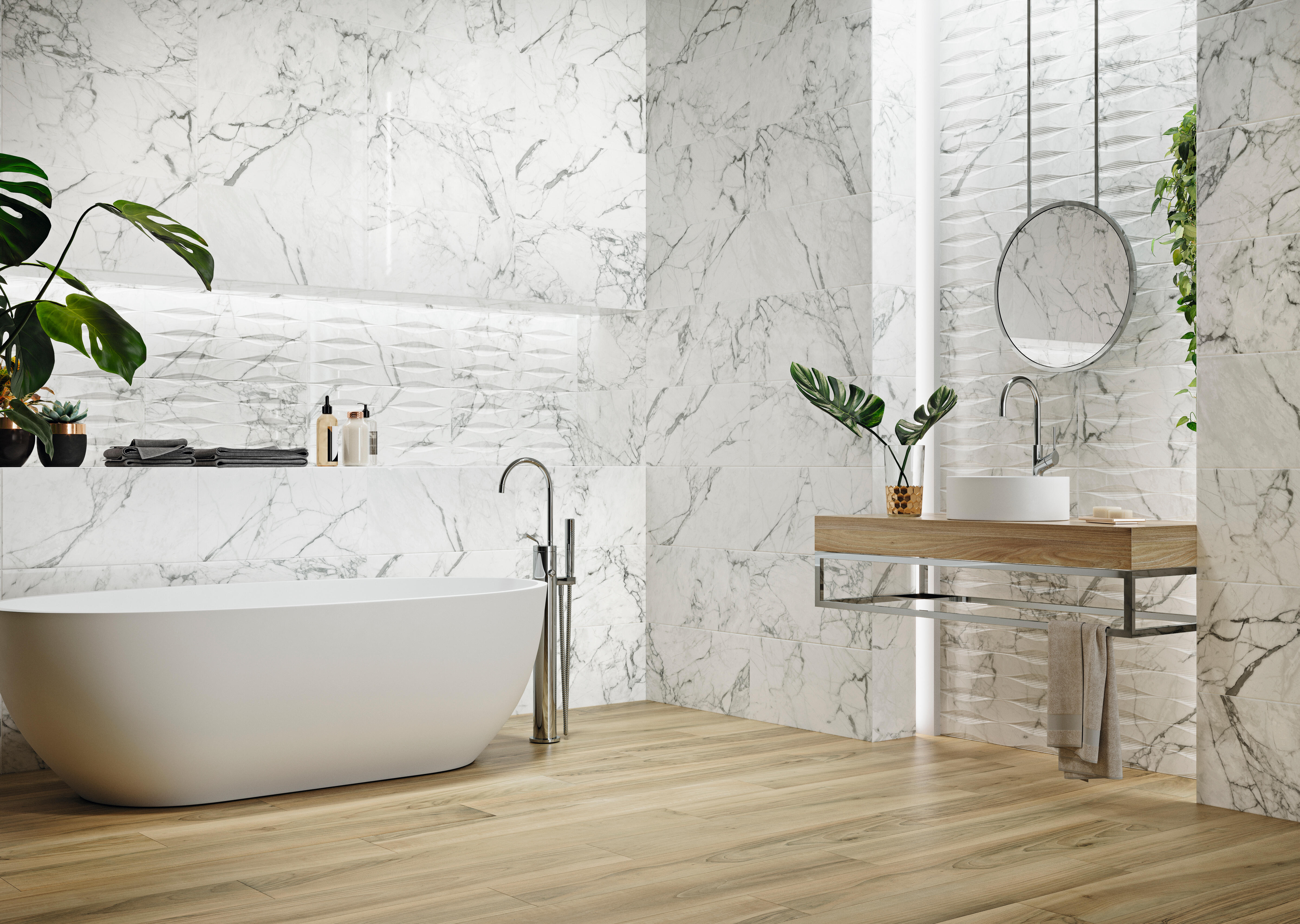 Azulejos de baño Artens: Texturas, colores y resistencia para tu bienestar.