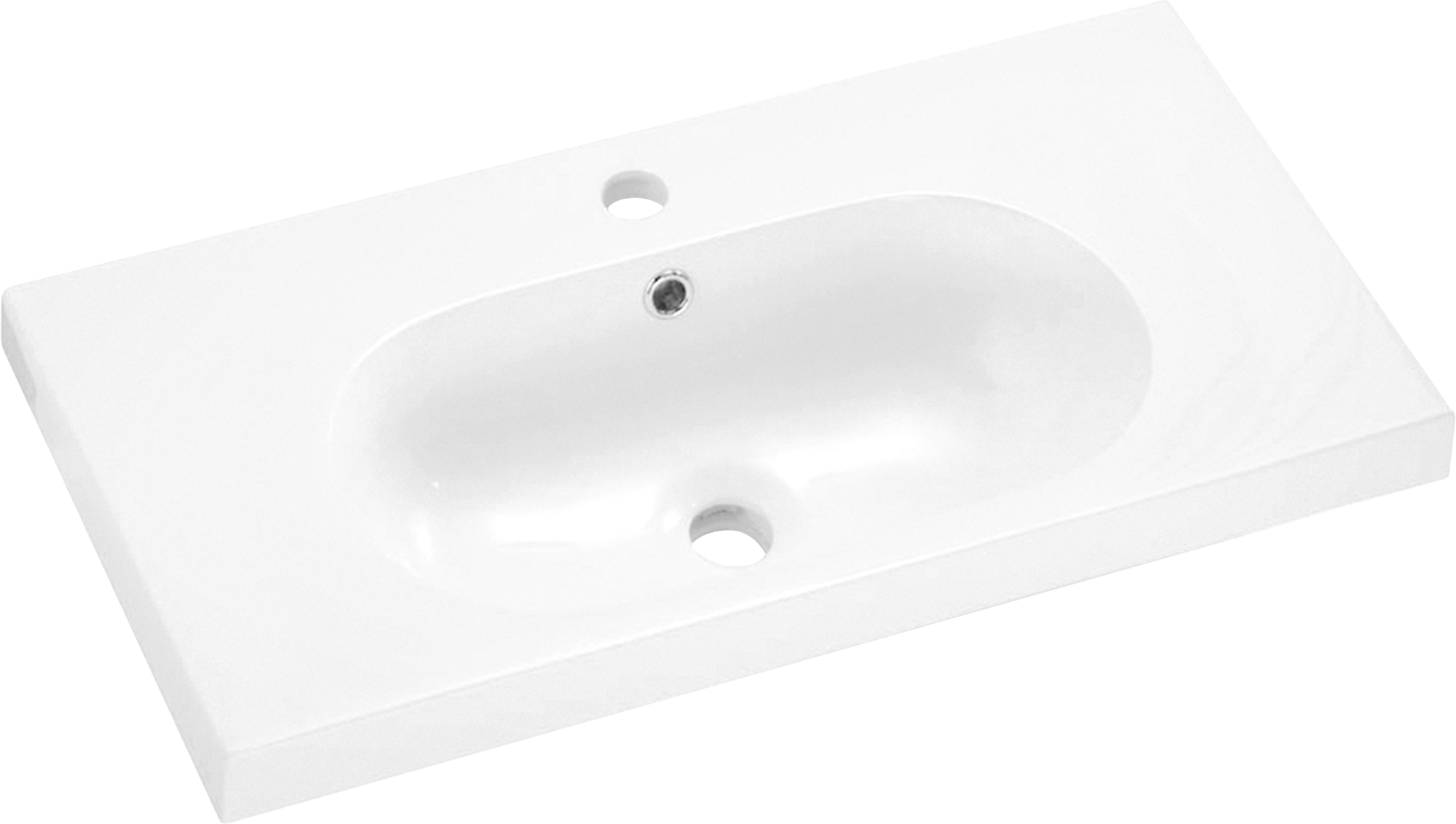 Lavabo encastrado ice blanco 80x14x35 cm