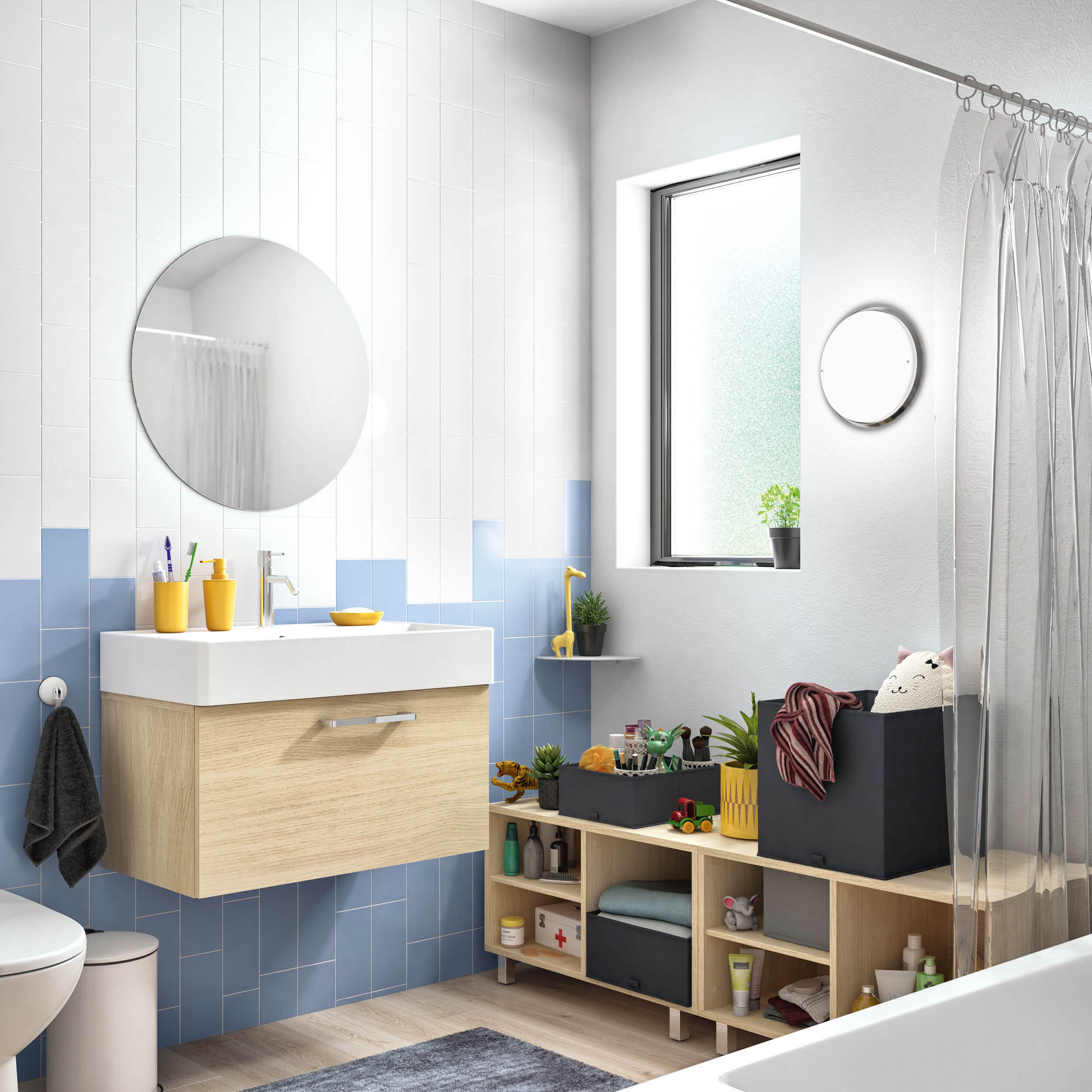 Espejo sin moldura para pared redondo Bol COLORBAN 70x70 cm. Atornillar. - 6