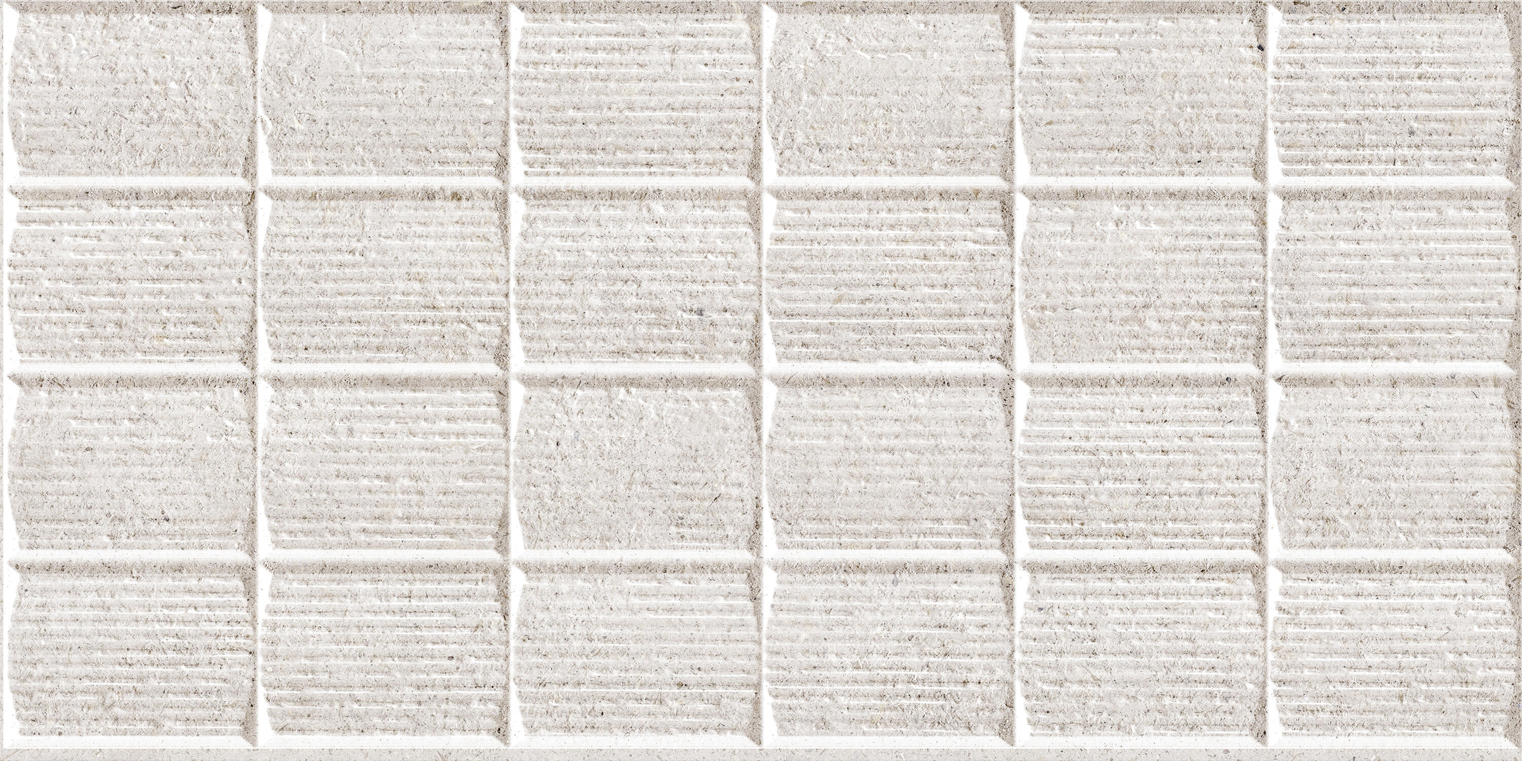 Azulejo cerámico soap stone efecto piedra relieve mosaico blanco 30x60cm