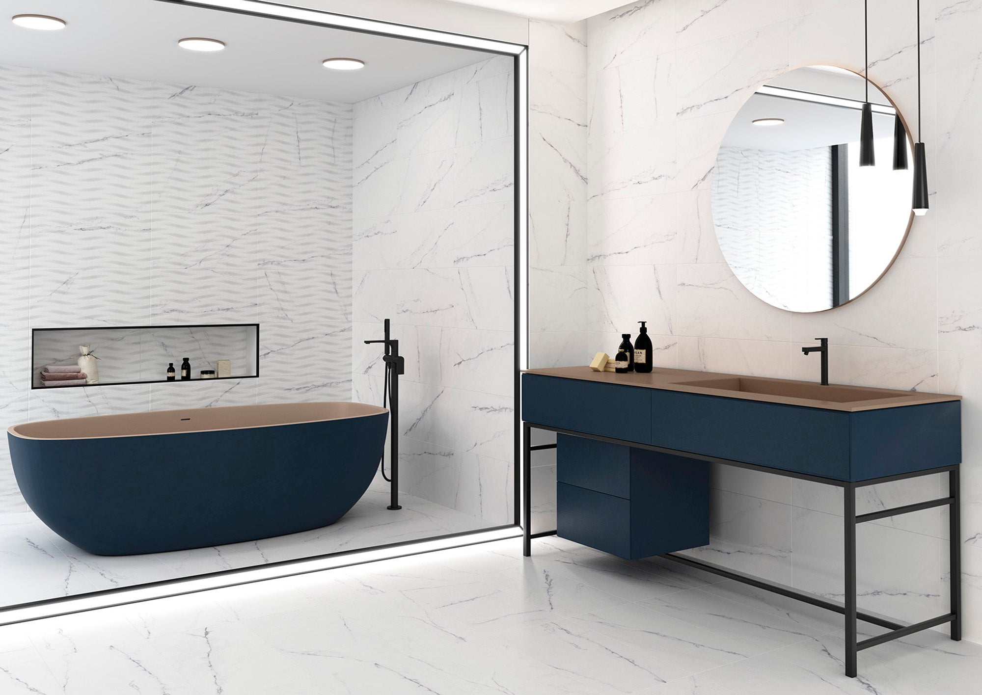 Suelo/azulejo porcelánico verona efecto mármol blanco 32x62.5 cm c1