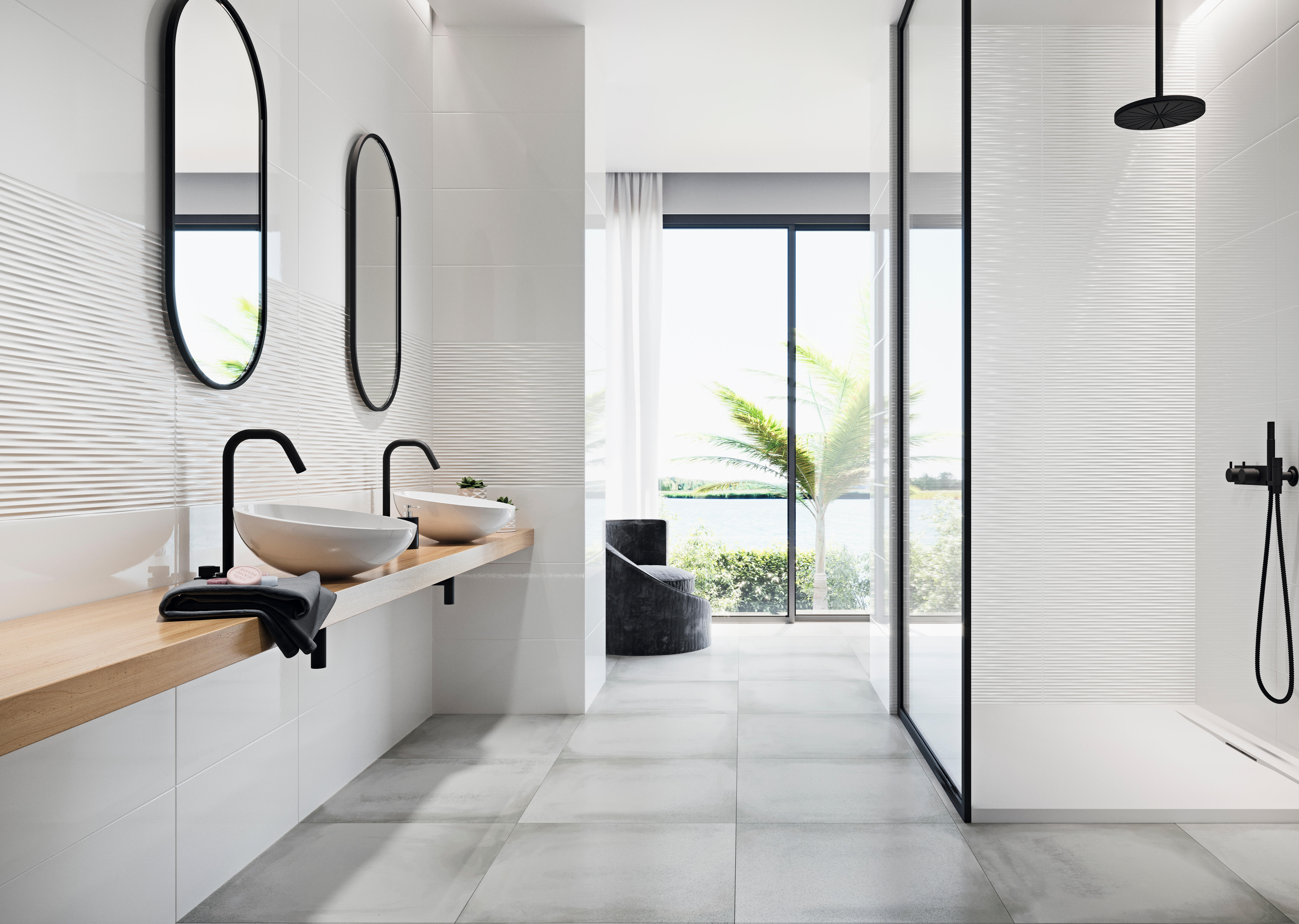 Azulejo cerámico laponia efecto blanco base brillo 30x60 cm artens