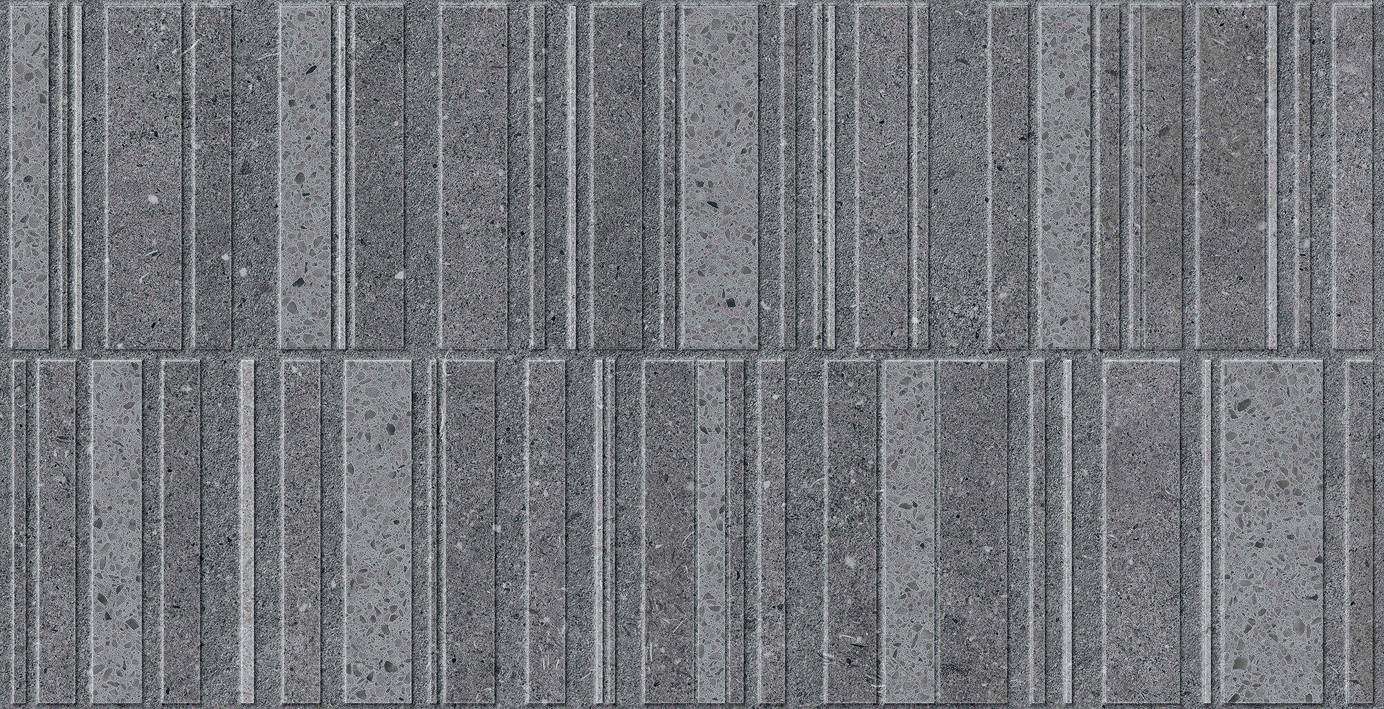 Azulejo porcelánico sassi efecto piedra, relieve gris 32x62.5 cm