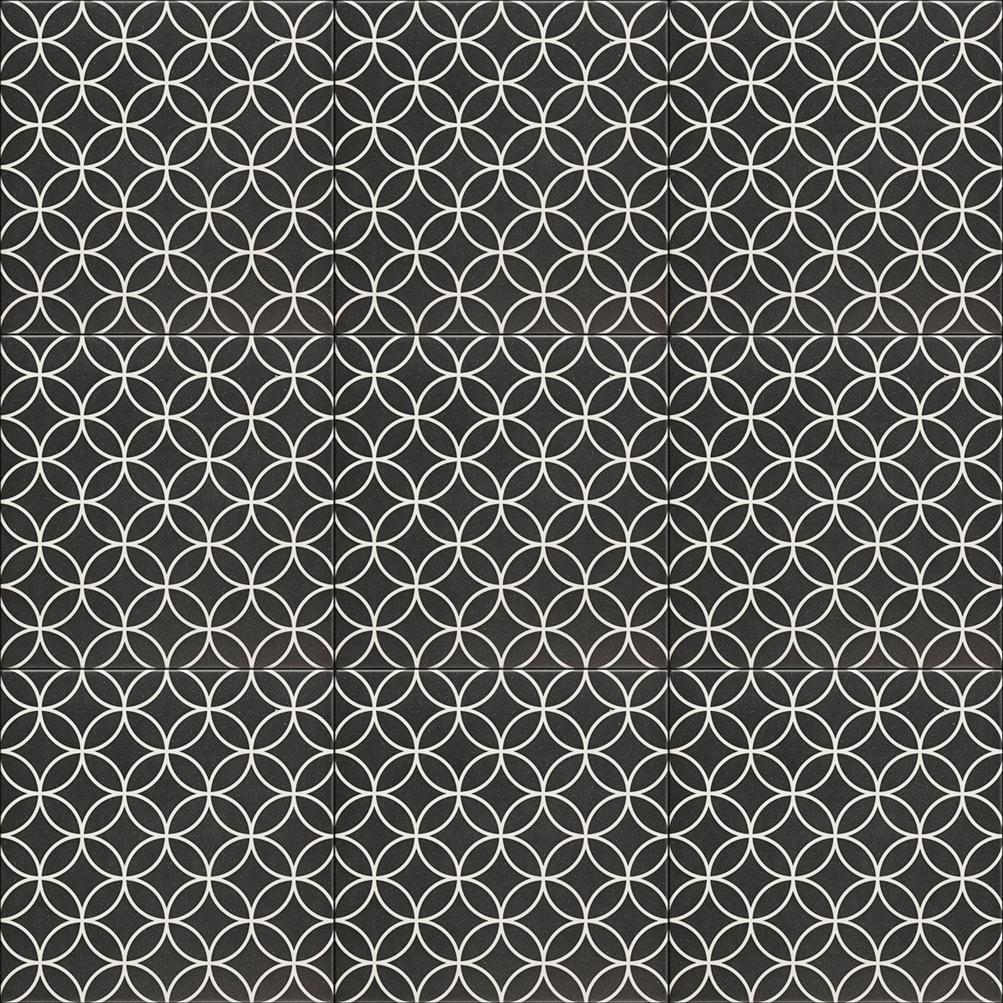 Suelo/azulejo cerámico samara efecto hidráulico negro 20x20 cm