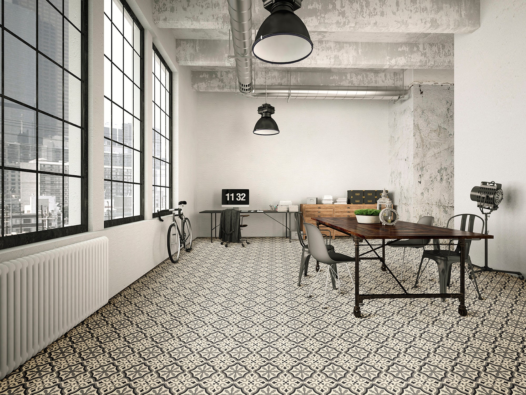 Azulejo florentine efecto gris 20x20 cm