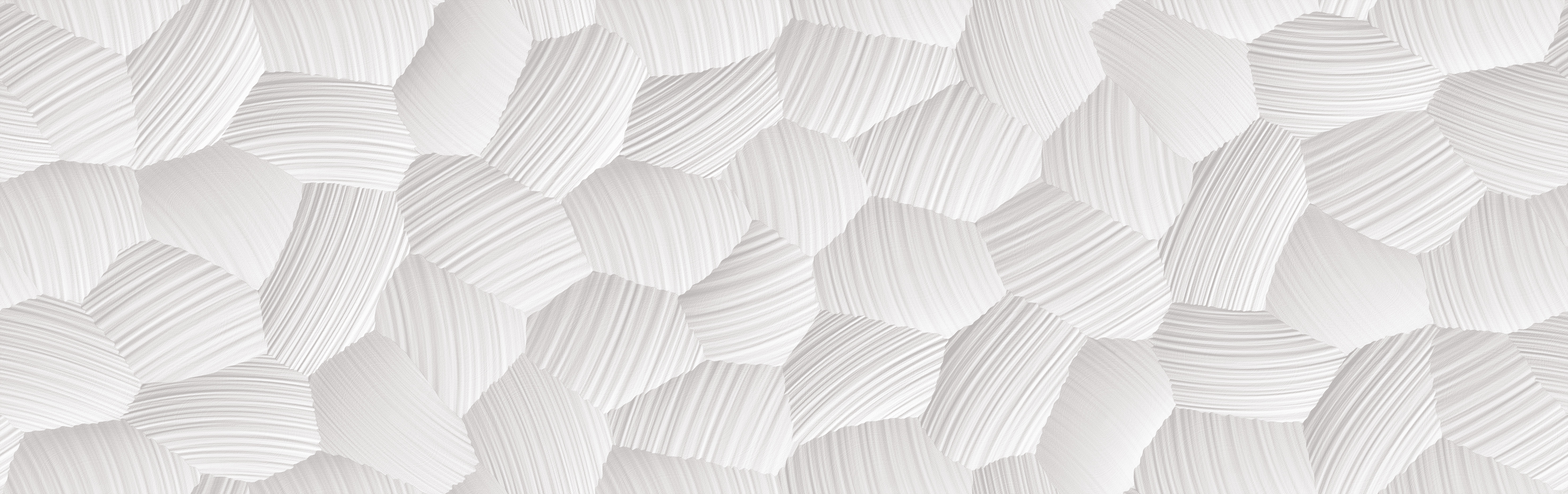 Azulejo cerámico white & co efecto relieve circle blanco 31.5x100 cm grespania