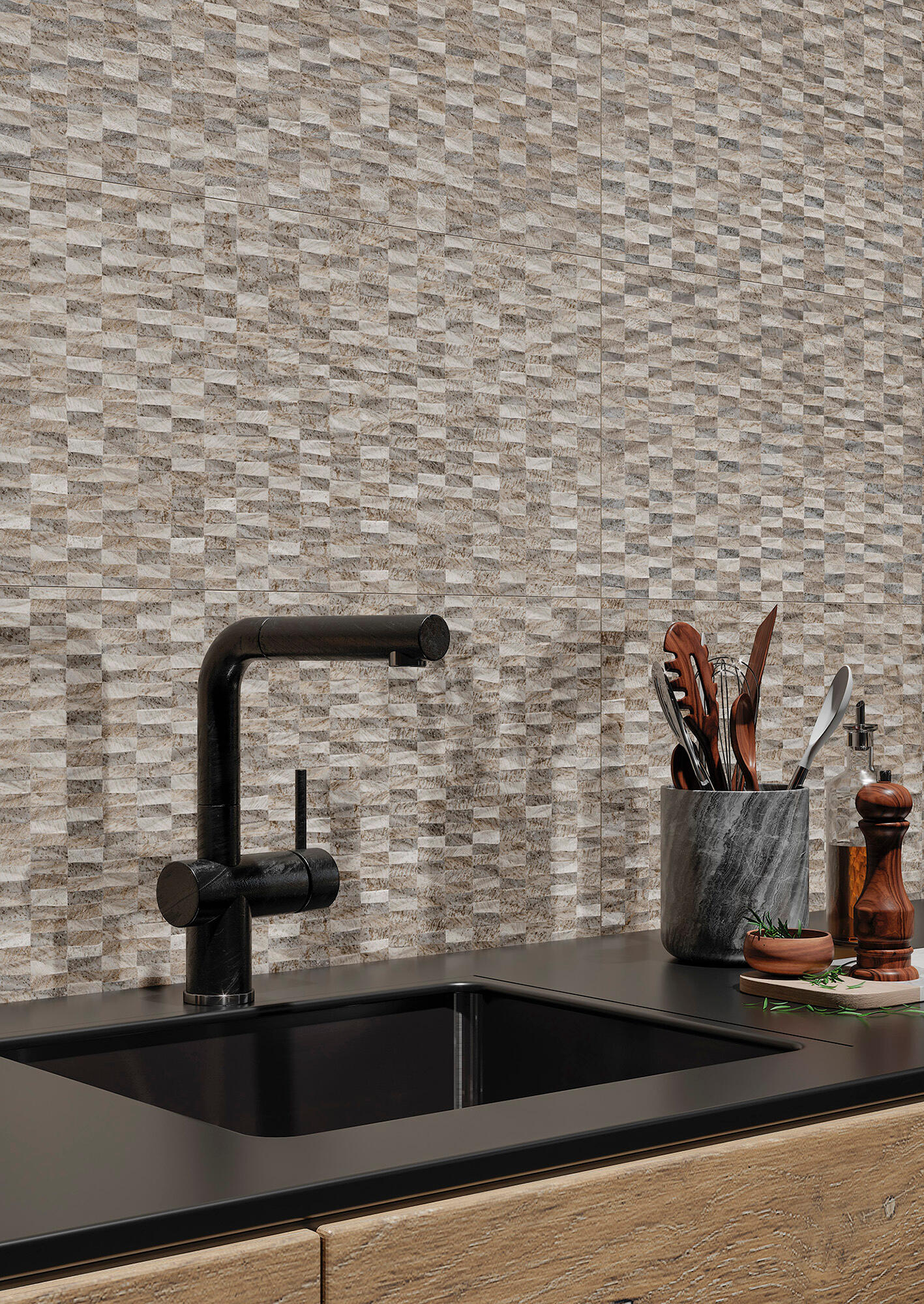 Azulejo porcelánico canyon efecto piedra natural deco 32x62.5 cm