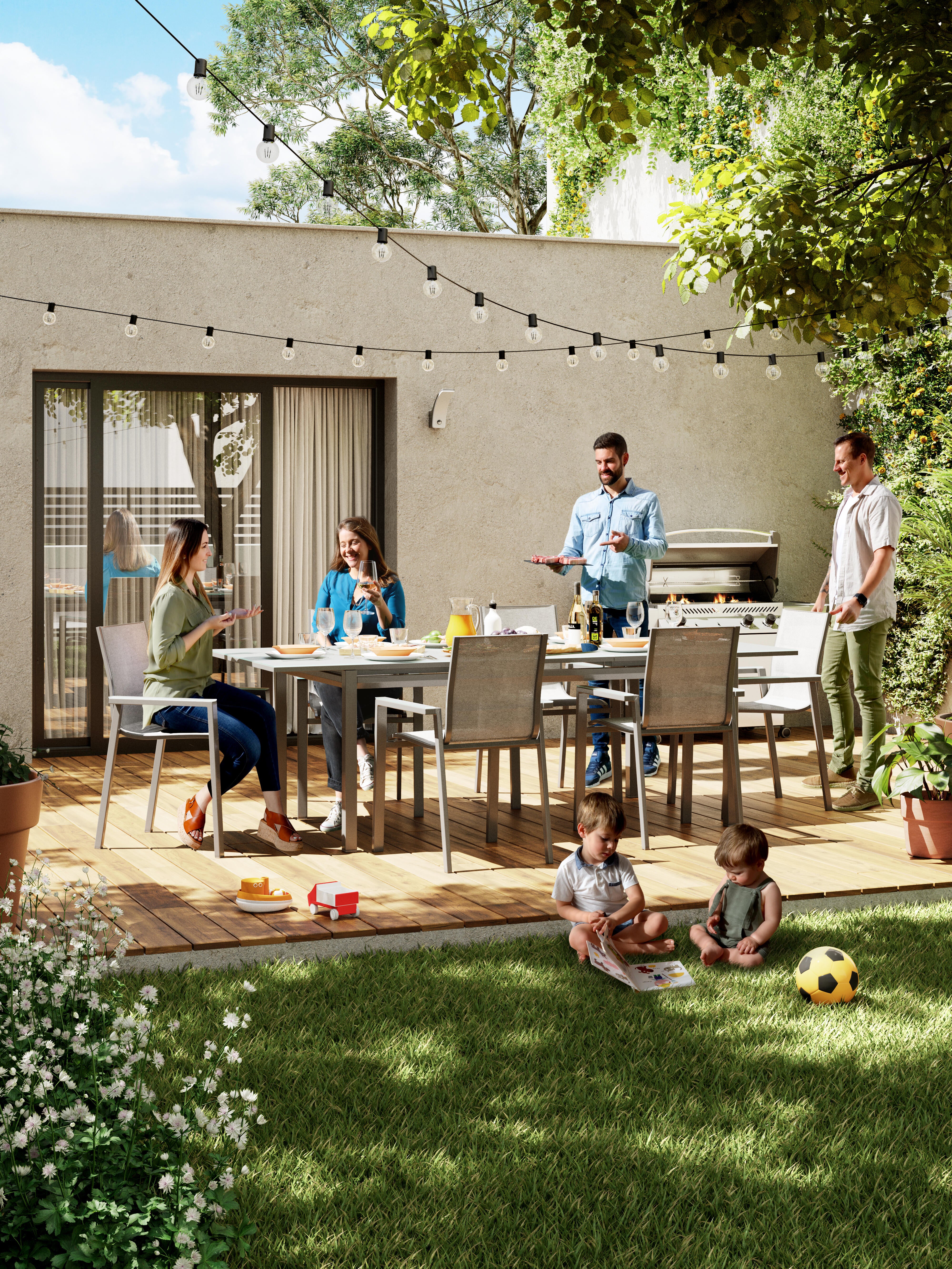 Guirnalda solar exterior LED blanco cálido con sensor crepuscular  Borealis IP44 8h. autonomía - 17