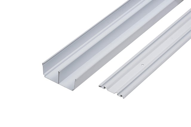 Paire de rails OPTIMUM laqué blanc L.240 cm