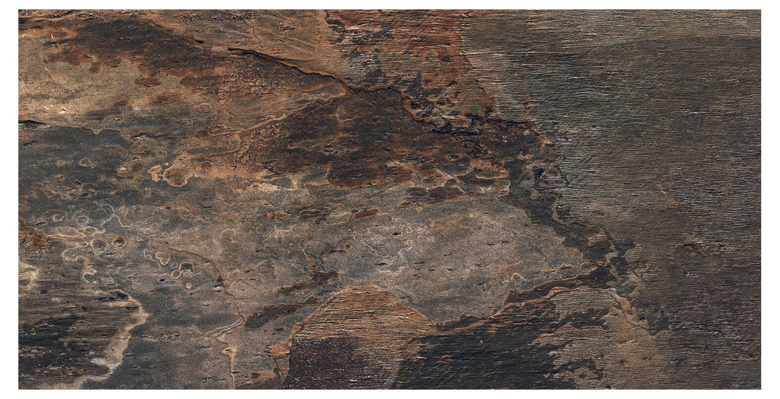 Azulejo porcelánico ardesia efecto piedra, pizarra marrón 32x62.5 cm