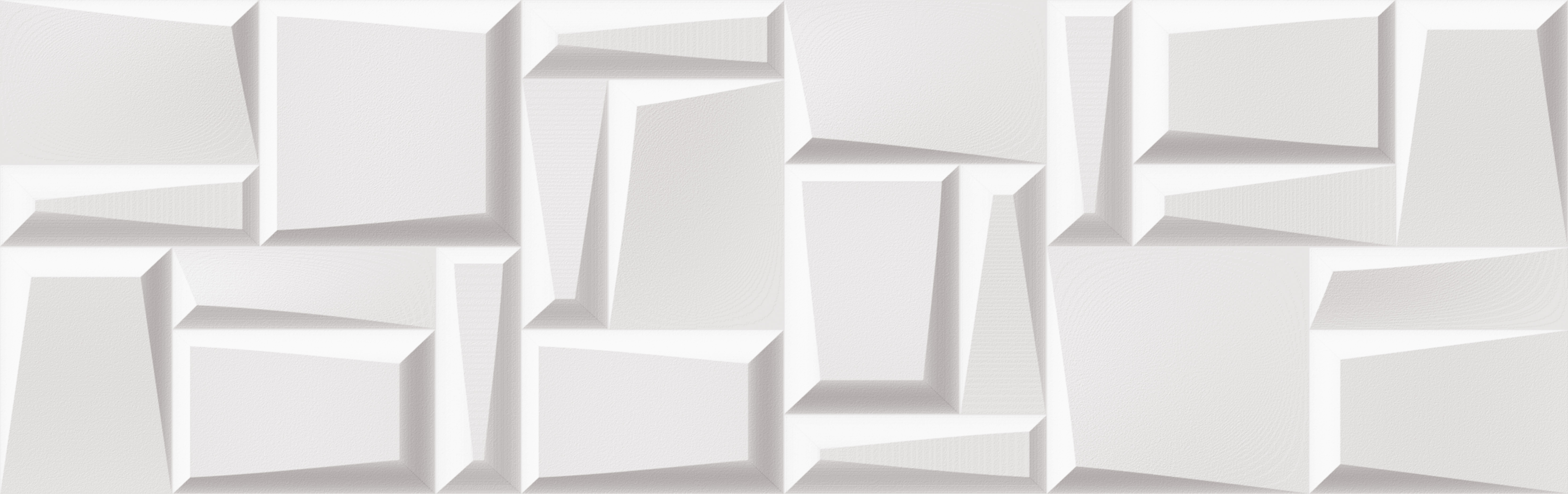 Azulejo cerámico white & co efecto relieve dice blanco 31.5x100 cm grespania