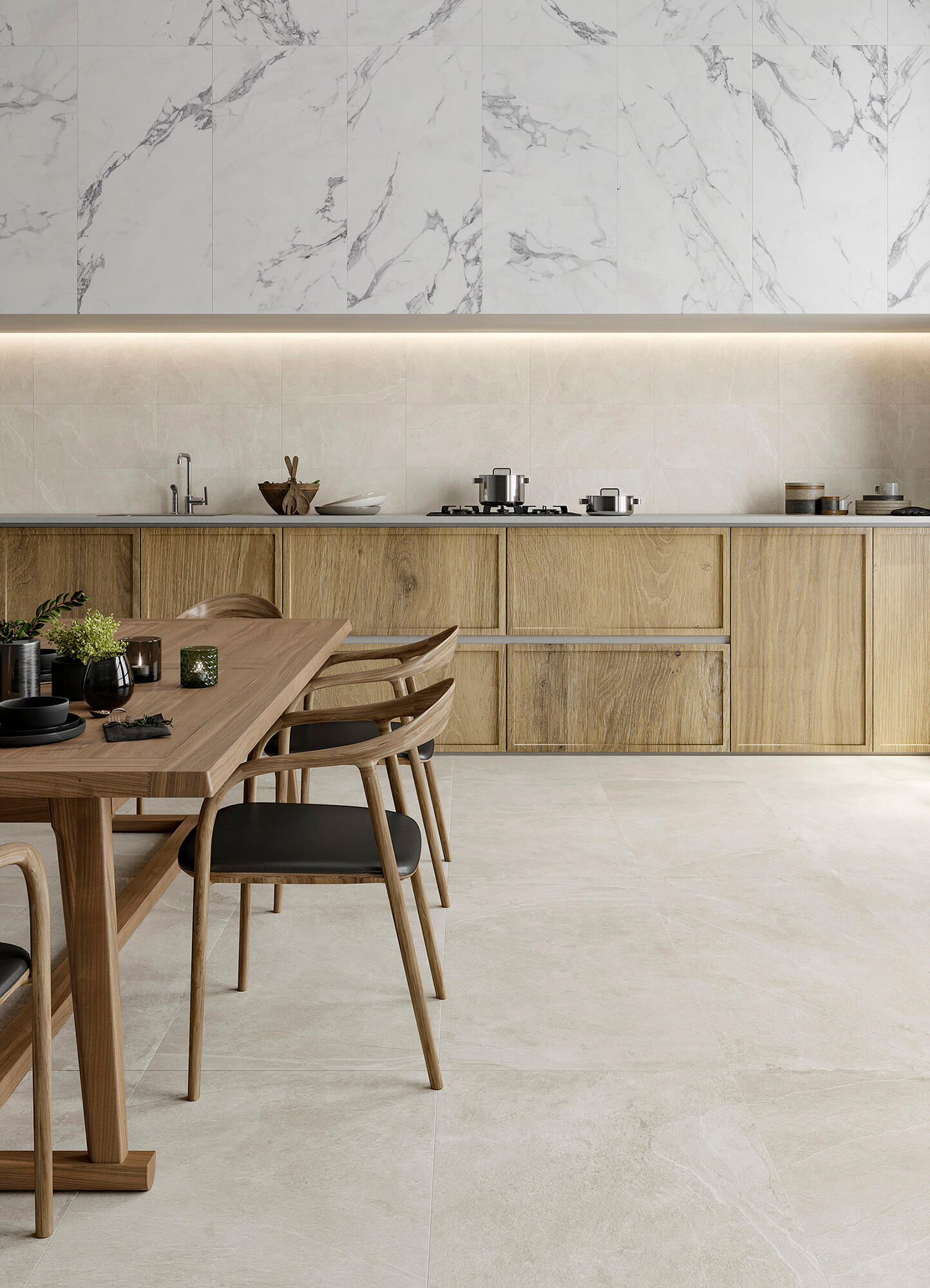 Azulejo porcelánico lavik efecto piedra almond 60x120 cm