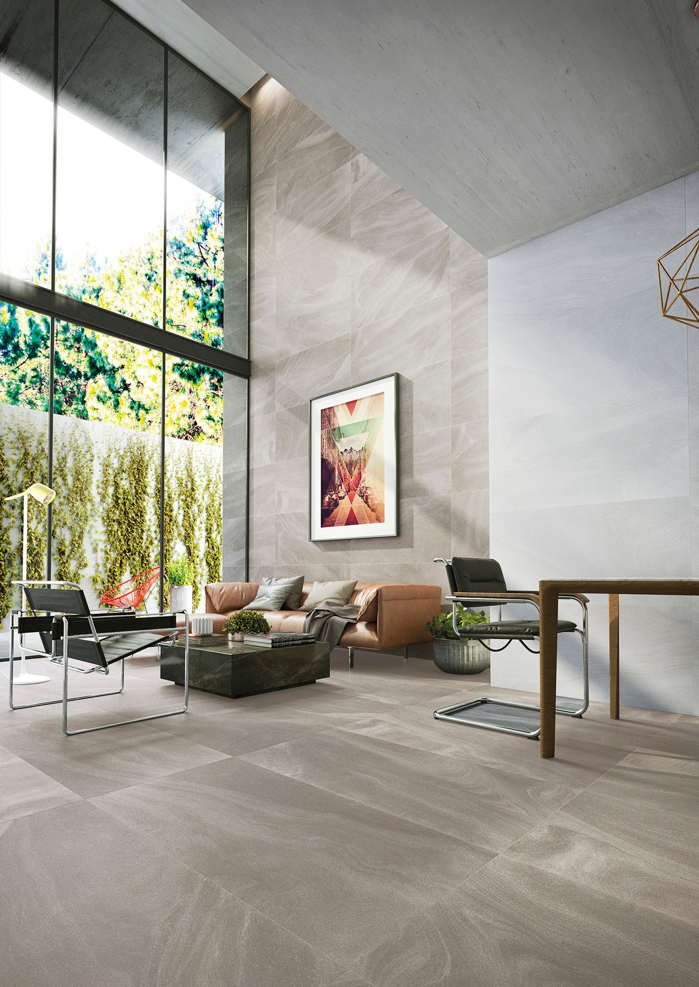 Suelo/azulejo cerámico austral efecto piedra gris 45x90 cm c1