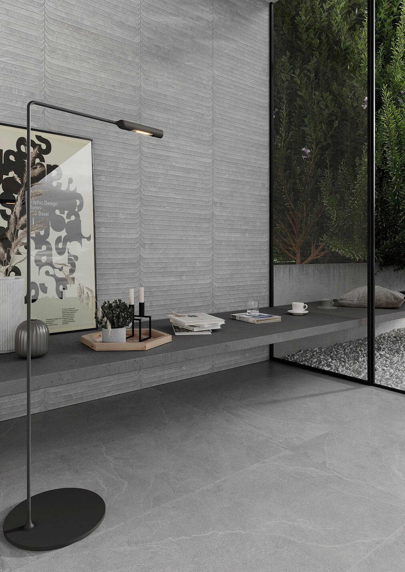 Azulejo porcelánico Artic efecto piedra gris 32x62.5 cm ARTENS - 2