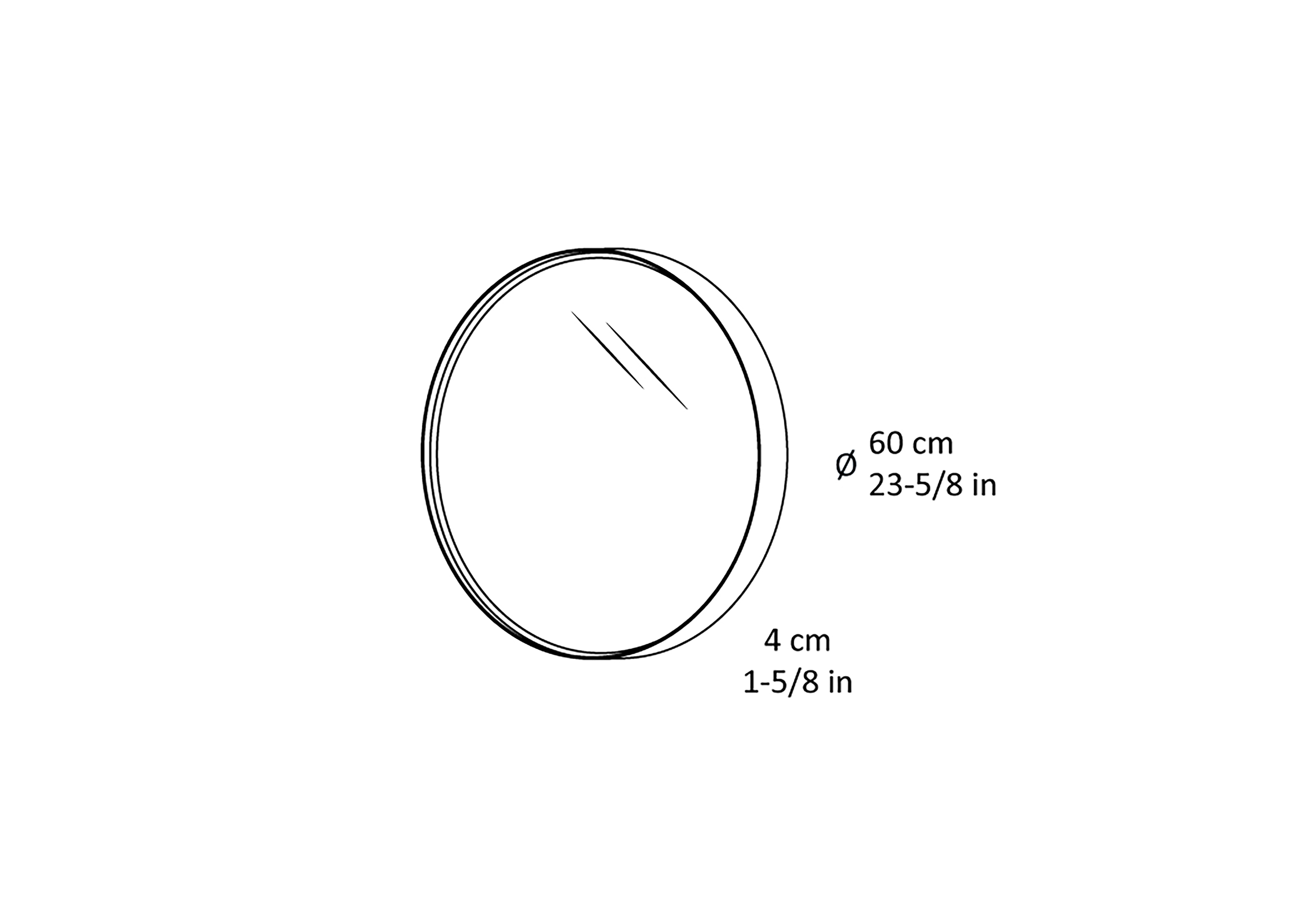 Specchio Kende tondo in alluminio dorato Ø 60 cm - 6