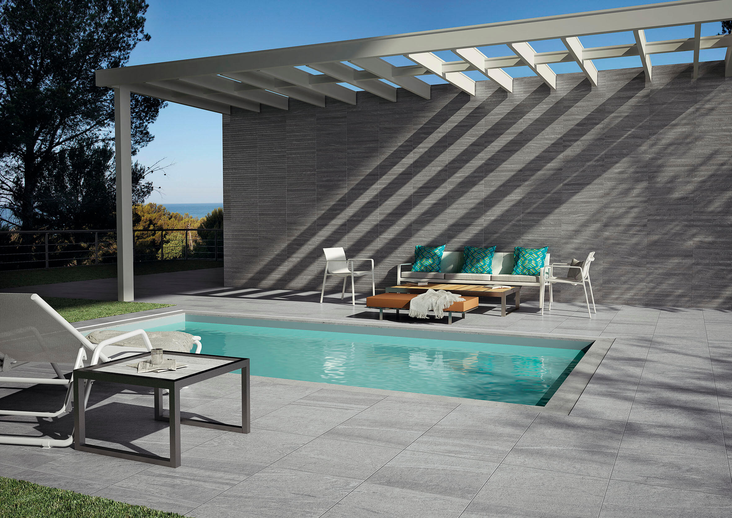 Suelo porcelánico sahara artens efecto piedra gris 32x62.5 cm c3 artens