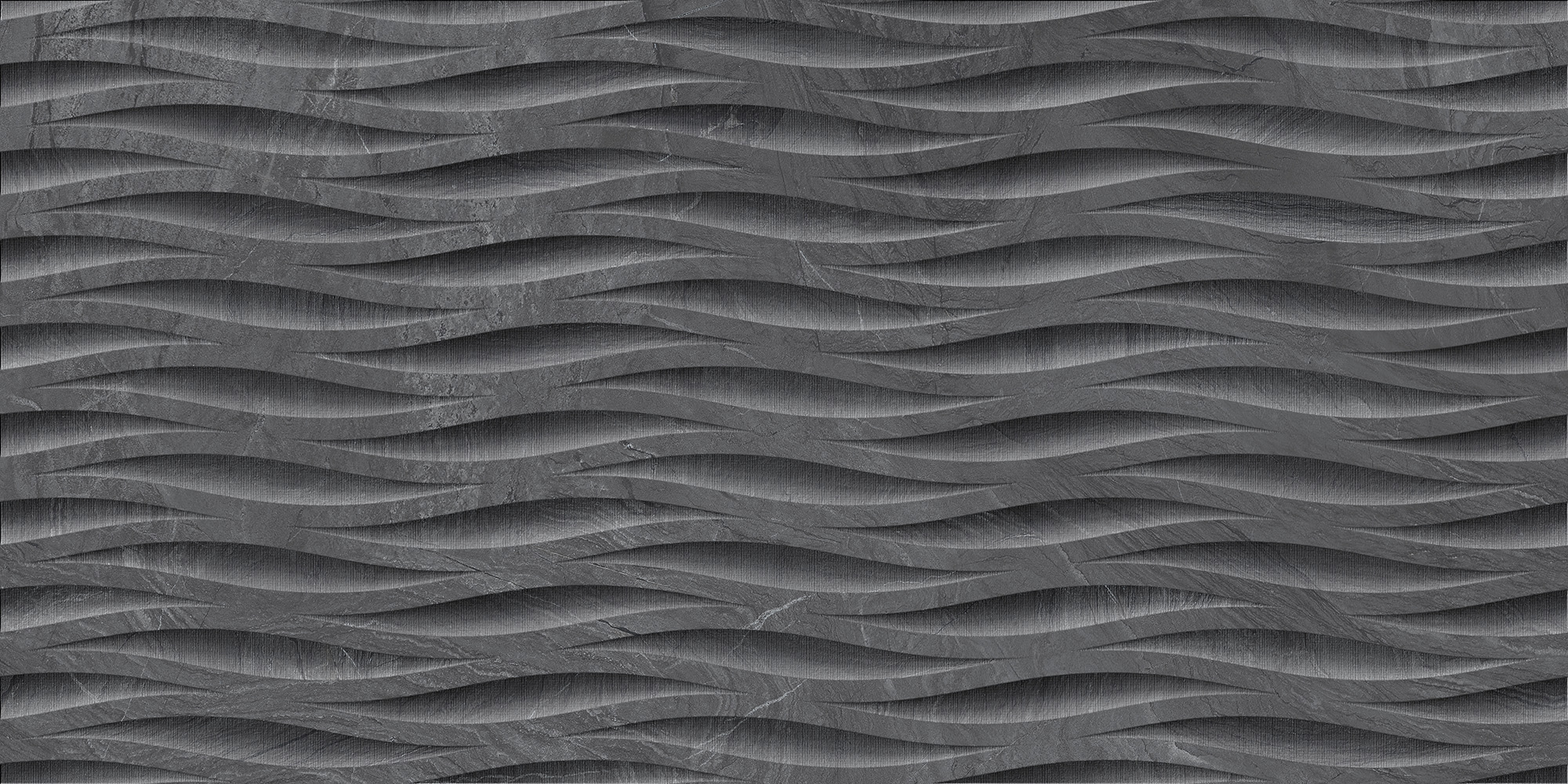 Azulejo porcelánico varana efecto piedra, relieve negro 45x90 cm