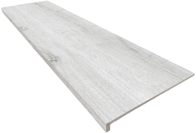 Peldaño extrusionado Yoho efecto madera gris 120x33cm espesor 12mm
