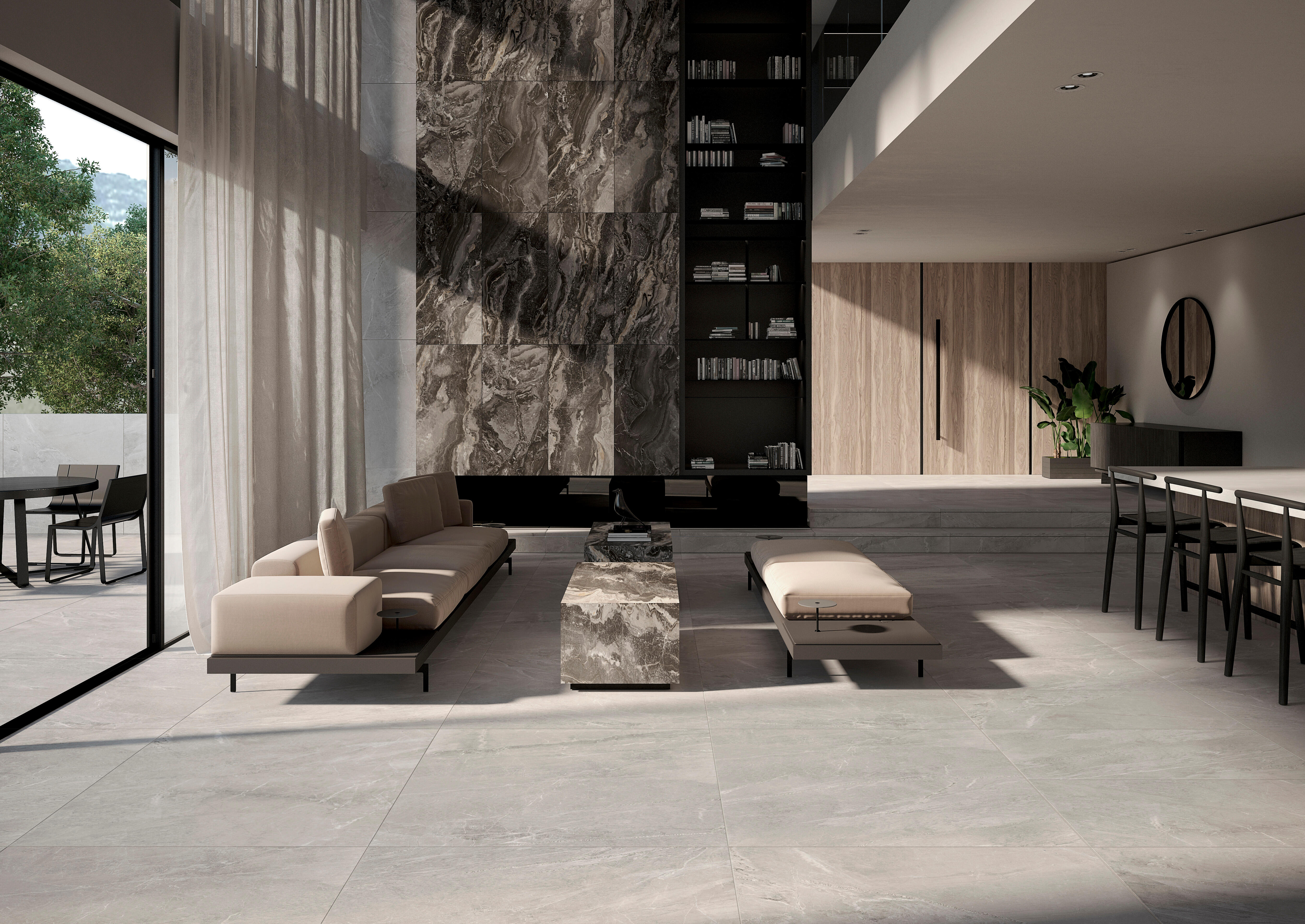 Suelo piscina porcelánico Imperial efecto mármol arian 60x60 cm C1 - 2