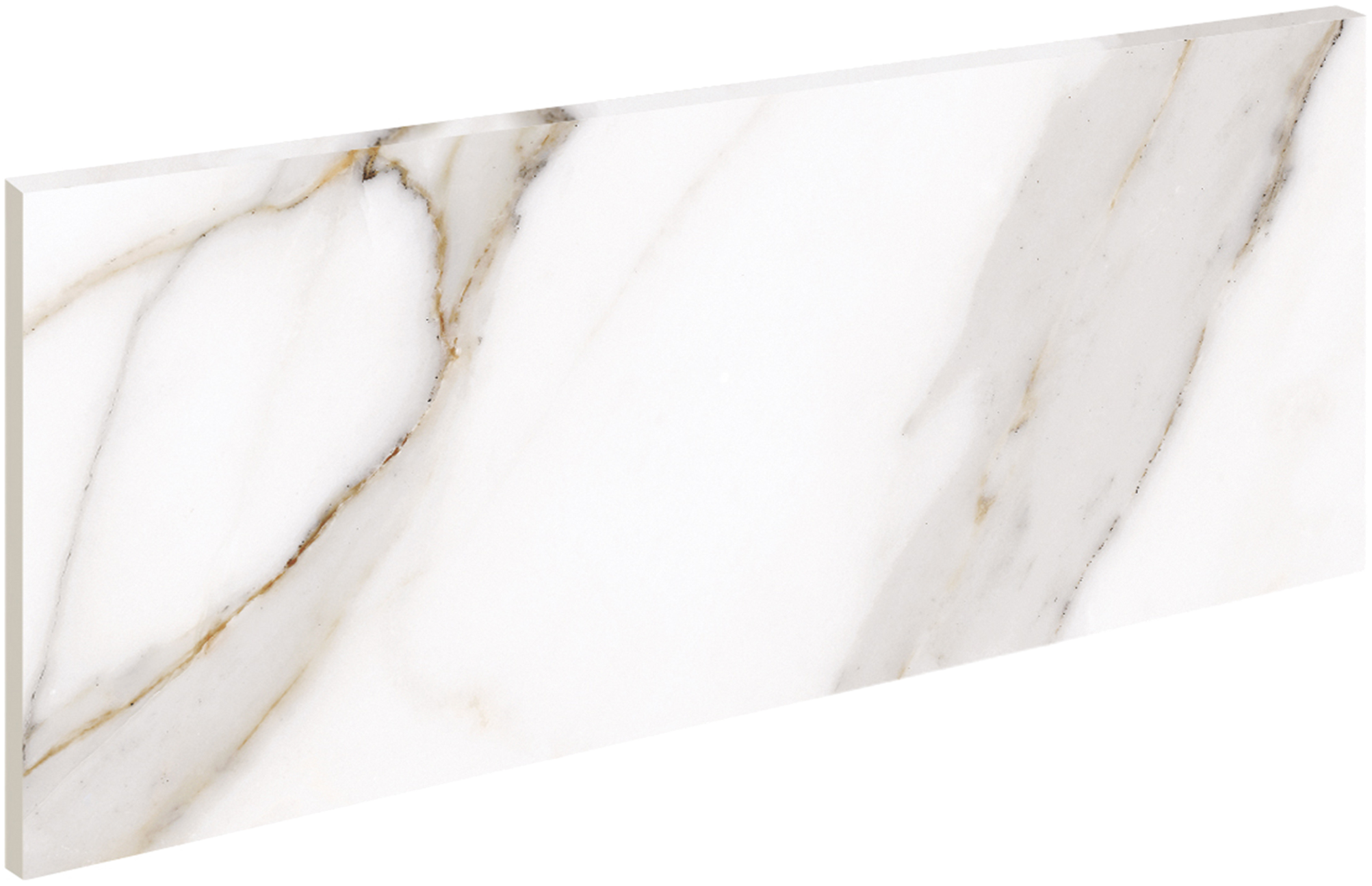 Rodapié cerámico marble 40x18 cm mármol blanco