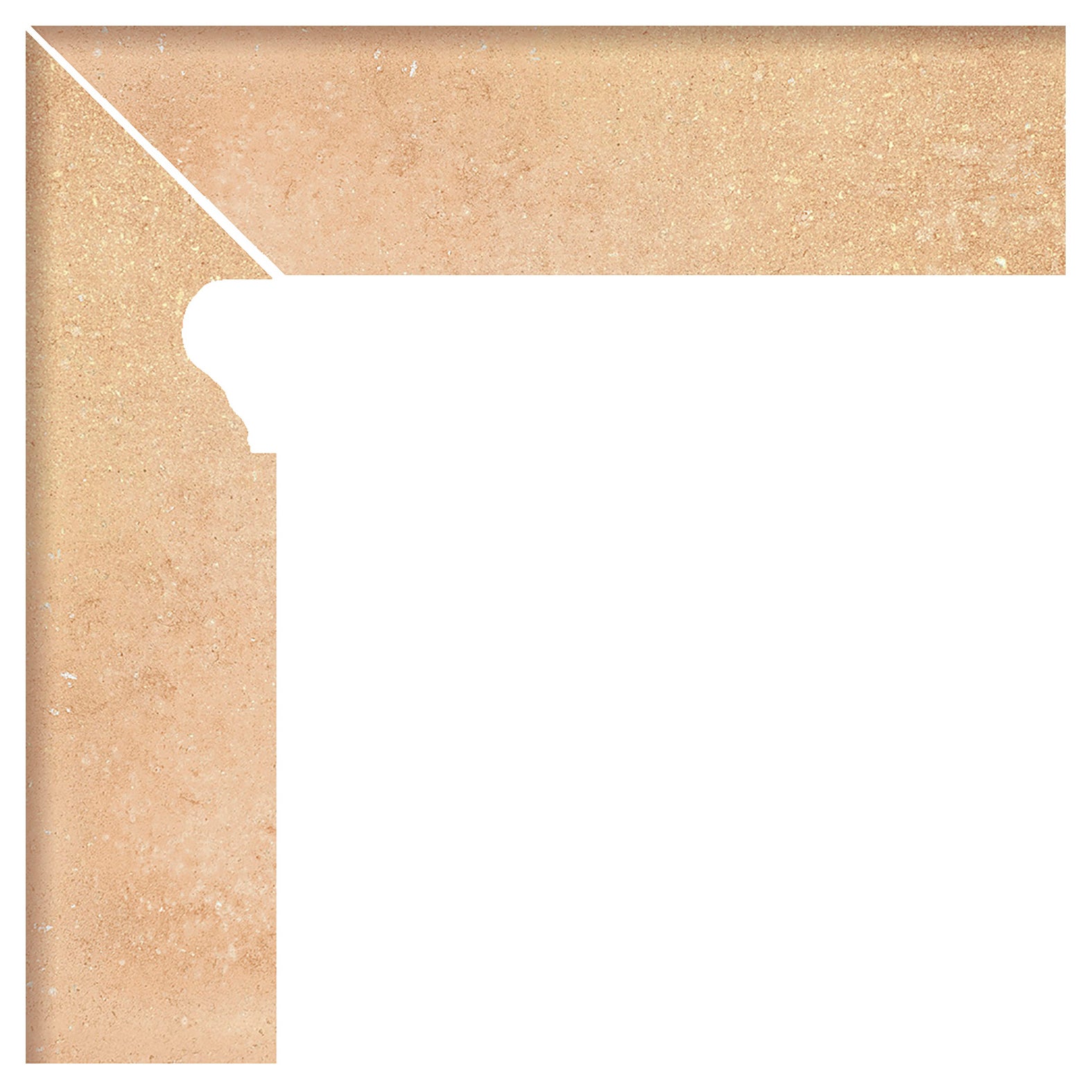 Rodapié rustic 33.15x8 cm terracota crema