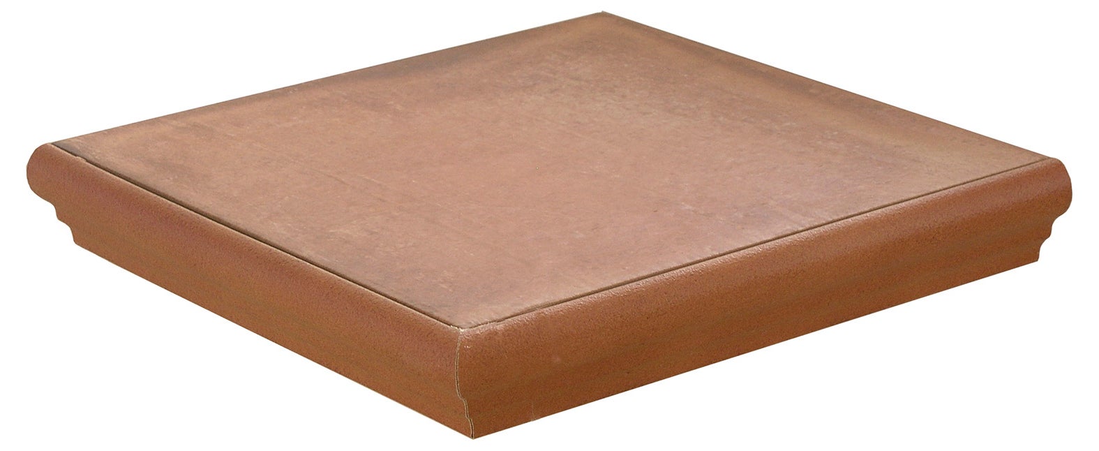 Peldaño gres porcelánico rustic efecto terracota marrón 33.15x33.15cm espesor 7.6mm