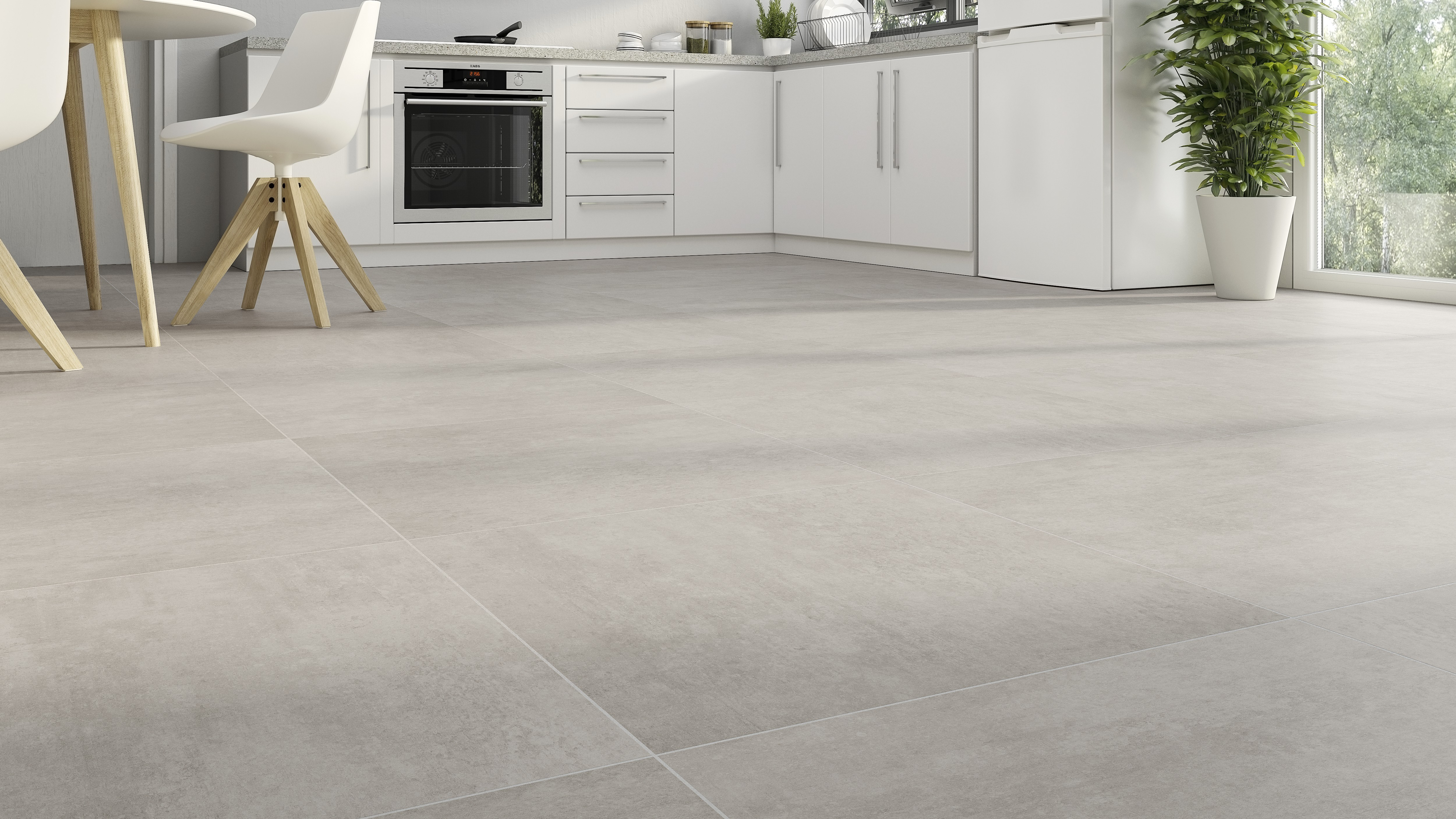 Suelo/Azulejo porcelánico Martins efecto cemento perla 60x60 cm C1 ARTENS - 5