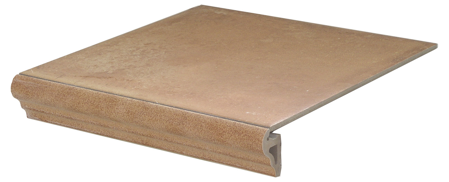Peldaño gres porcelánico rustic efecto terracota marrón 33.15x33.15cm espesor 7.6mm