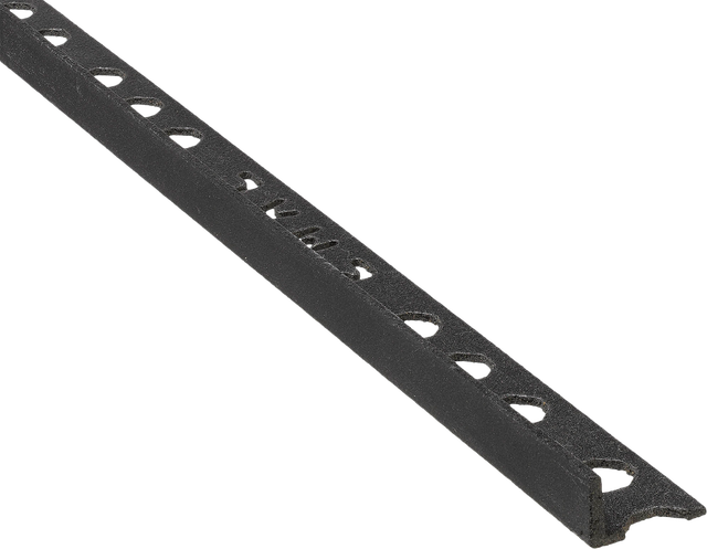 Perfil de esquina y borde externo  de pvc Negro  2.5m x1cm