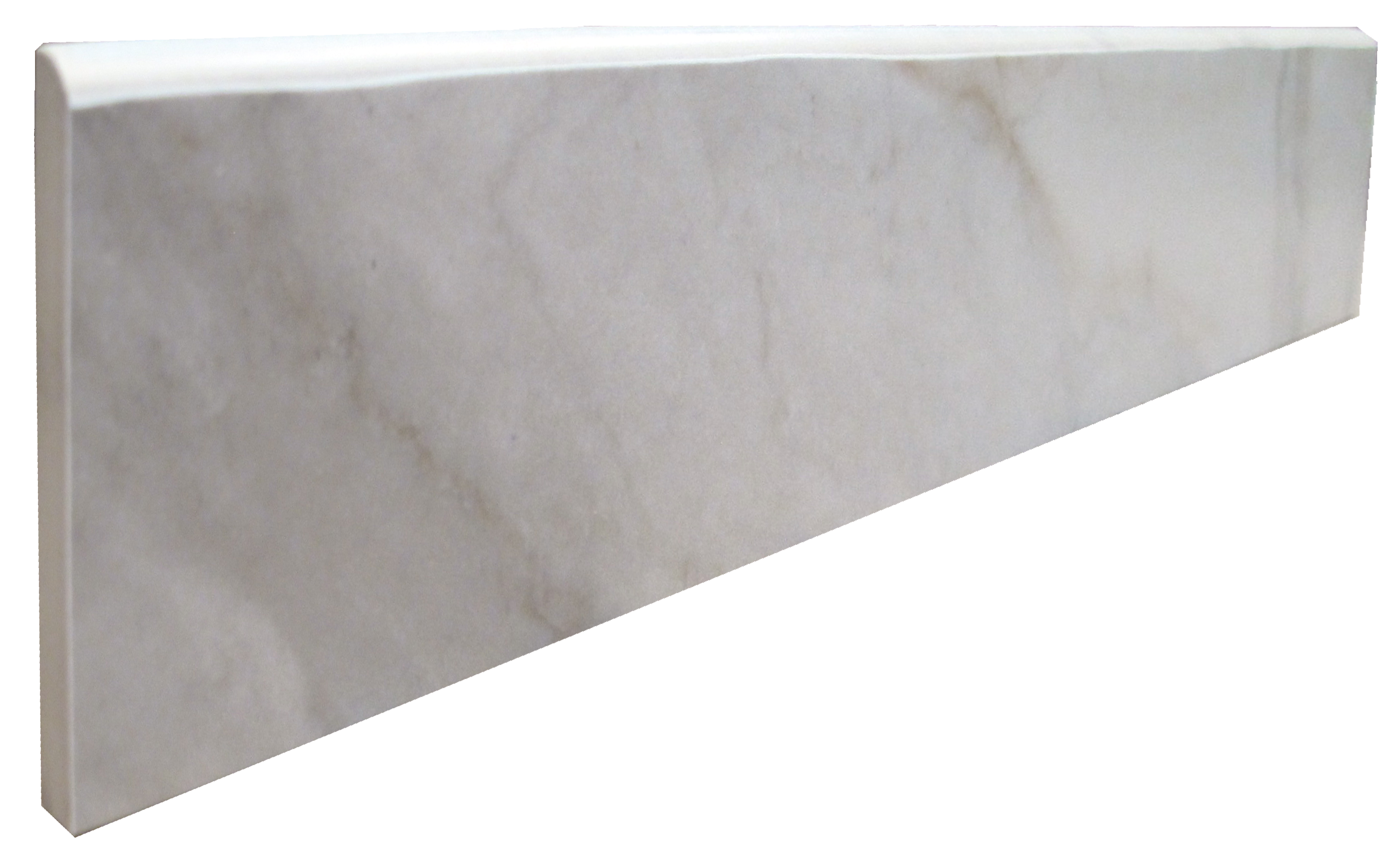 Rodapié porcelánico calacata 60x8 cm mármol blanco grespania