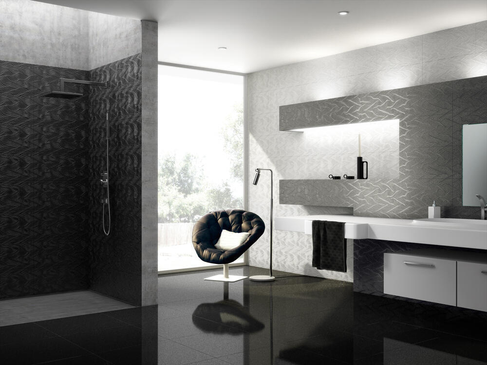 Suelo/azulejo porcelánico smart efecto metal negro 60x60 cm c1