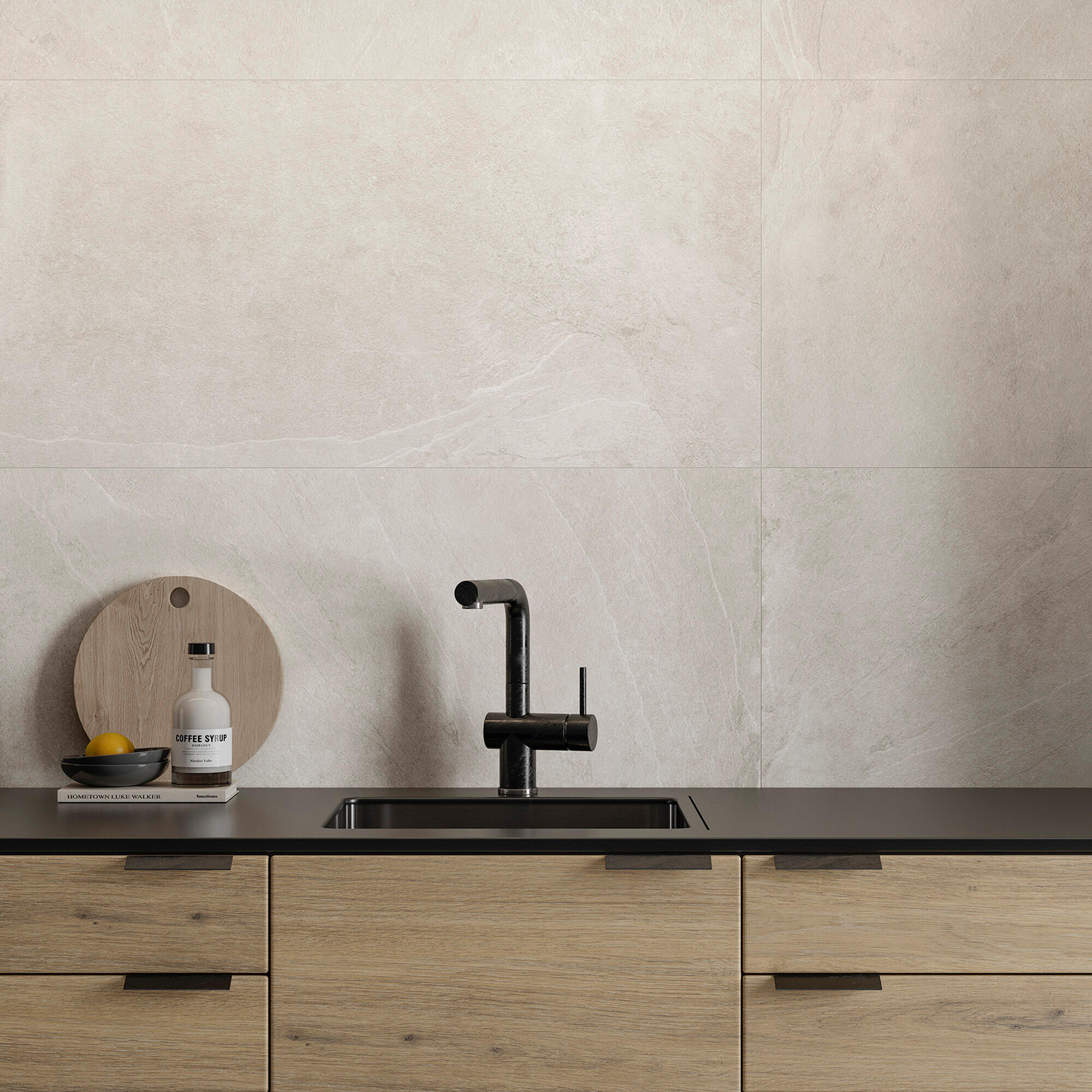 Azulejo porcelánico artic efecto piedra beige 32x62.5 cm artens