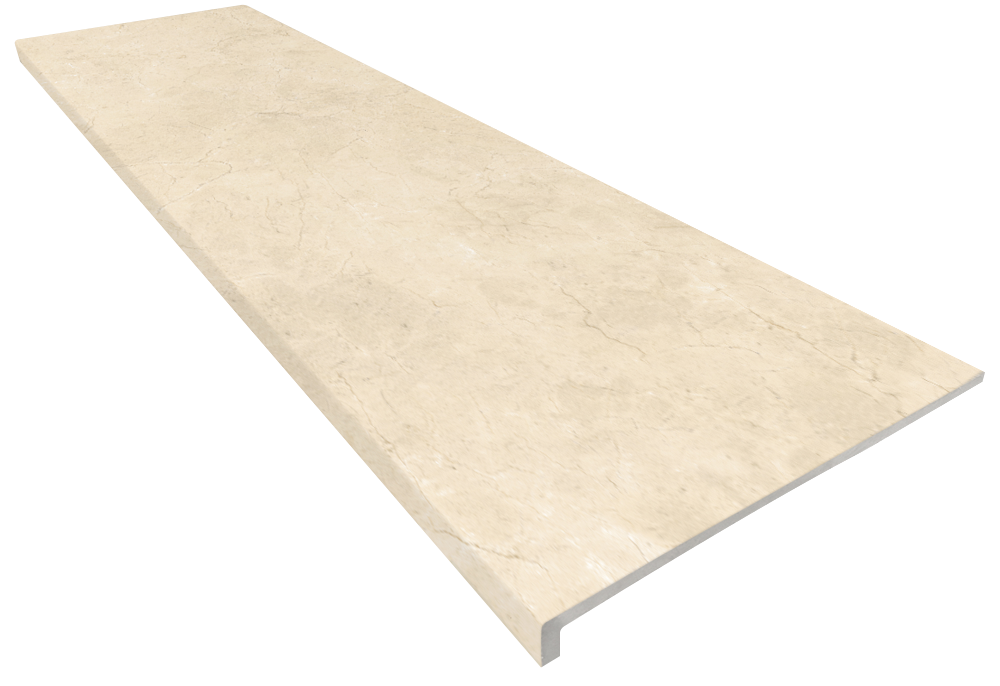 Peldaño extrusionado artens crema efecto mármol beige 120x33cm espesor 12mm artens