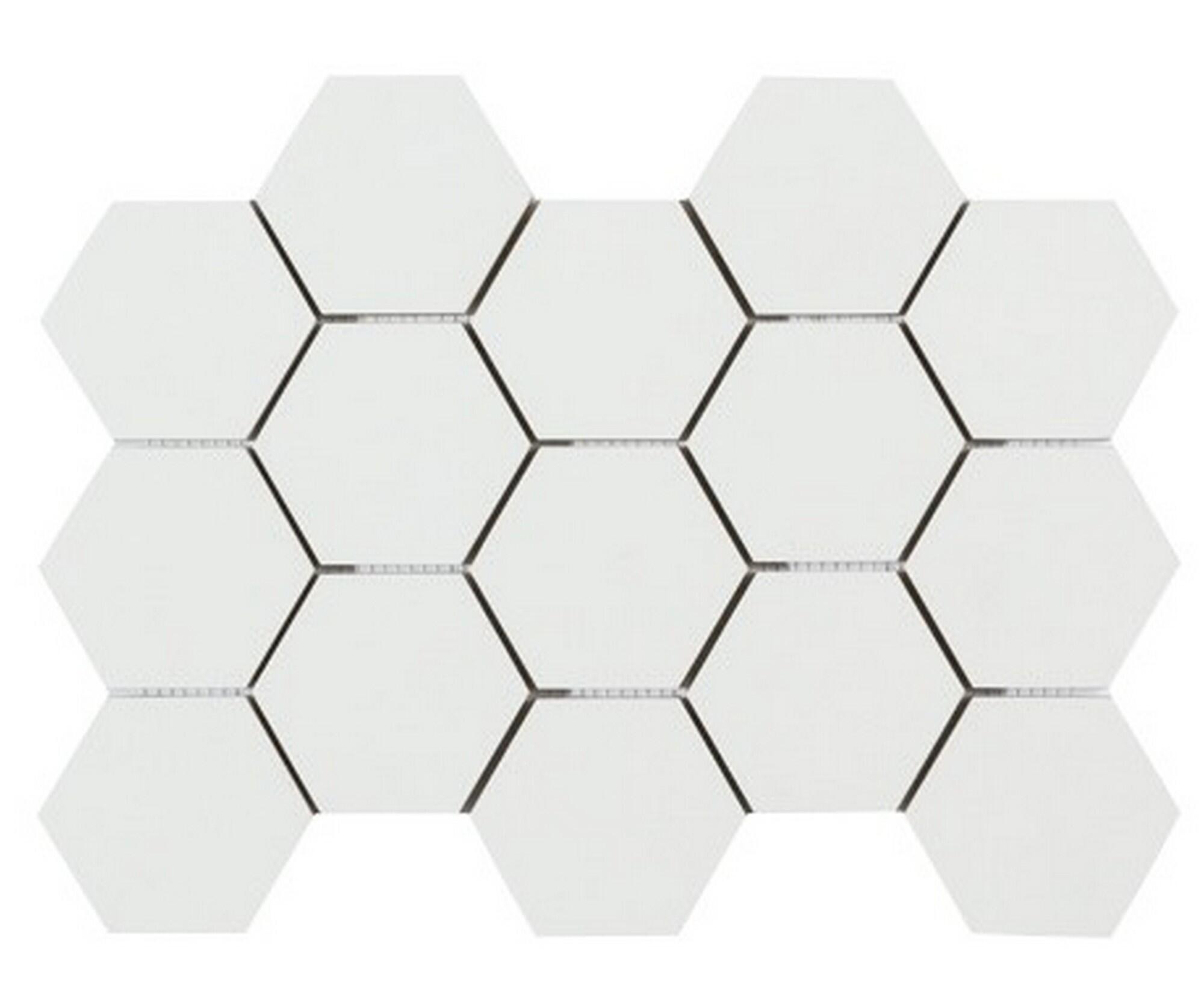 Azulejo mosaico porcelana alaska efecto mármol blanco 32.5x22.5 cm c1 euroceramika