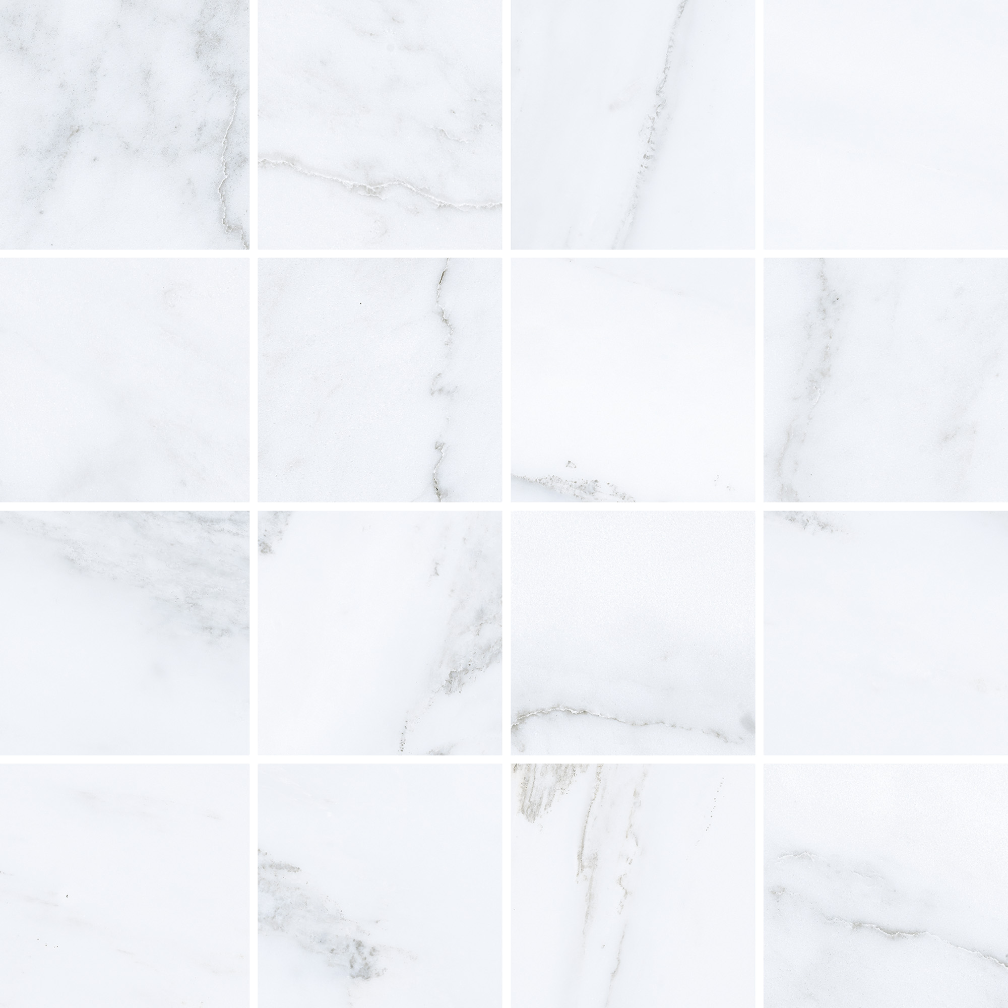 Azulejo mosaico gres esmaltado velvet efecto mármol blanco 30x30 cm