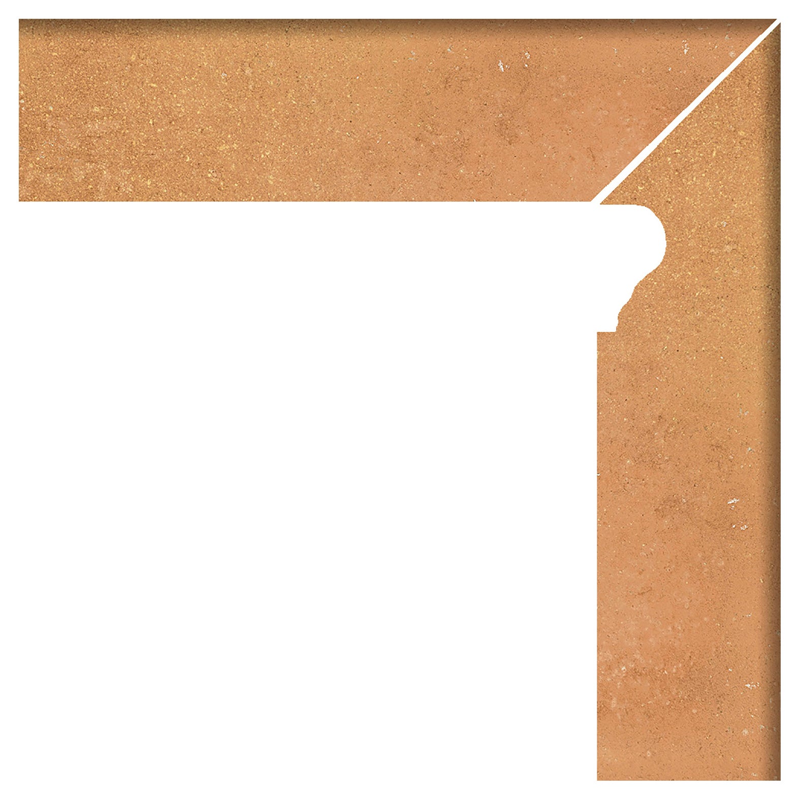 Rodapié rustic 33.15x8 cm terracota natural