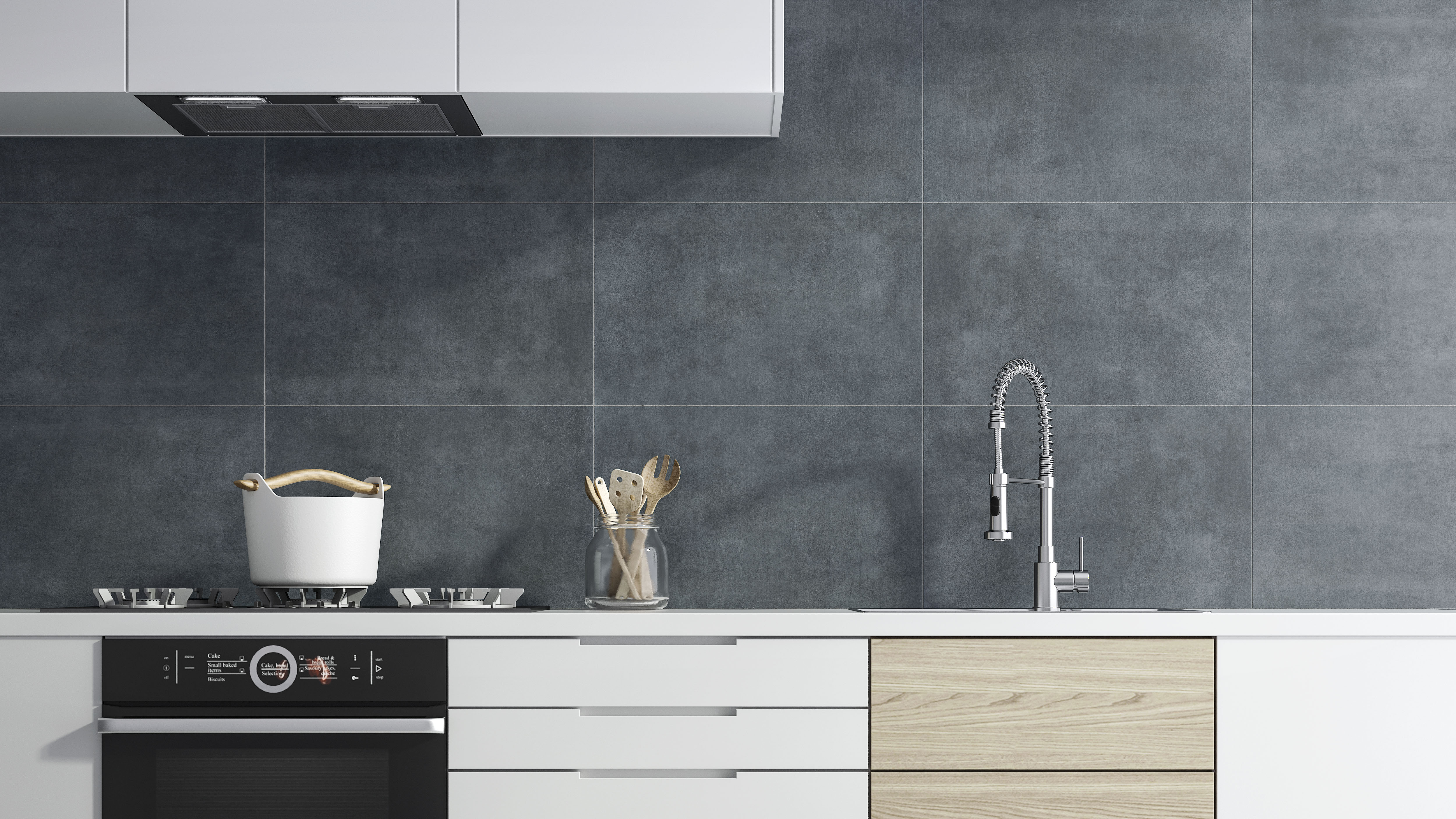 Suelo porcelánico eastbourne efecto cemento marengo 40.8x66.2 cm c1