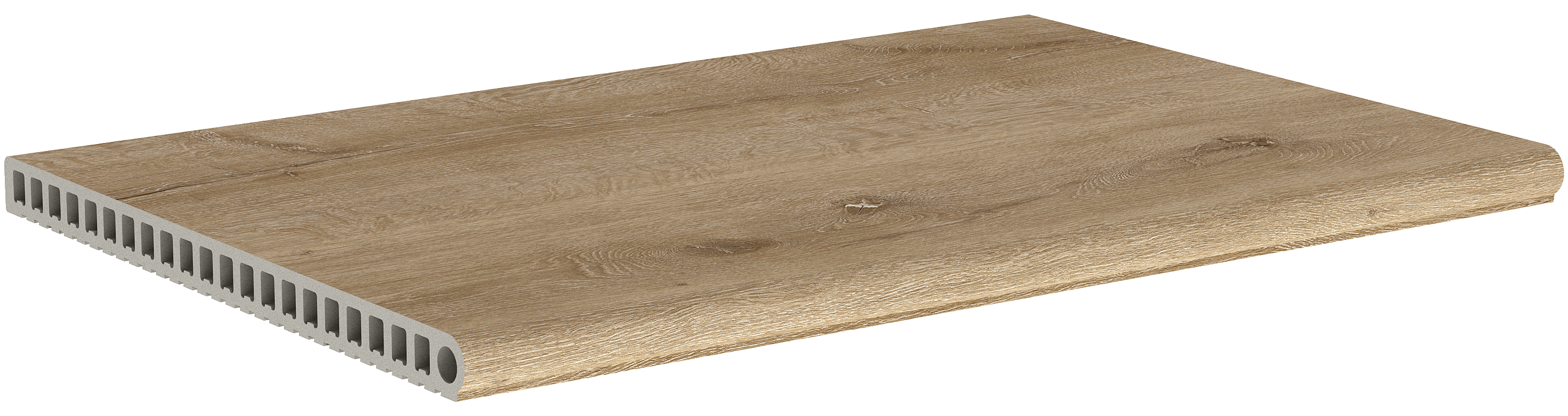 Peldaño extrusionado yoho efecto madera beige 75x45cm espesor 30mm