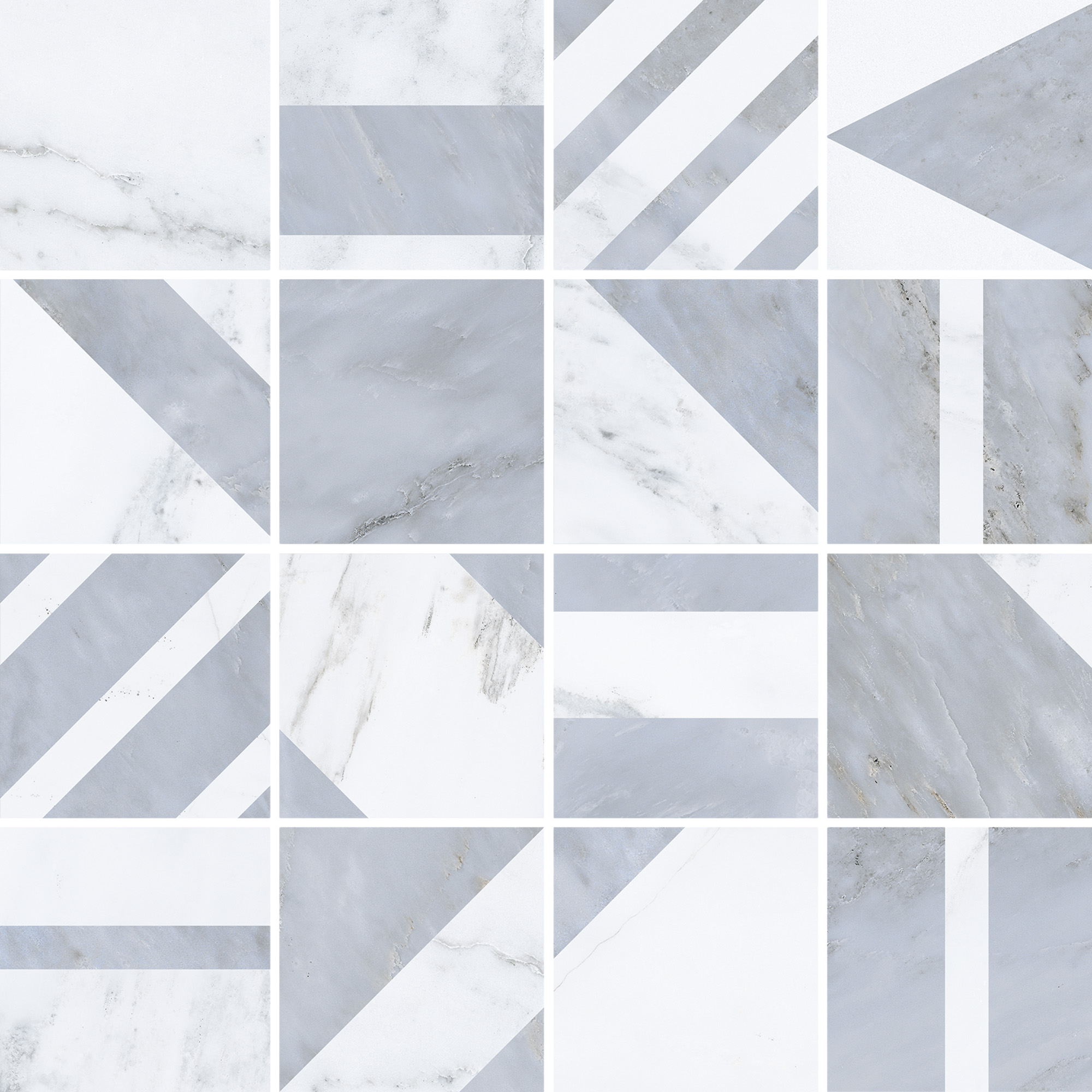 Azulejo mosaico gres esmaltado velvet efecto mármol gris 30x30 cm